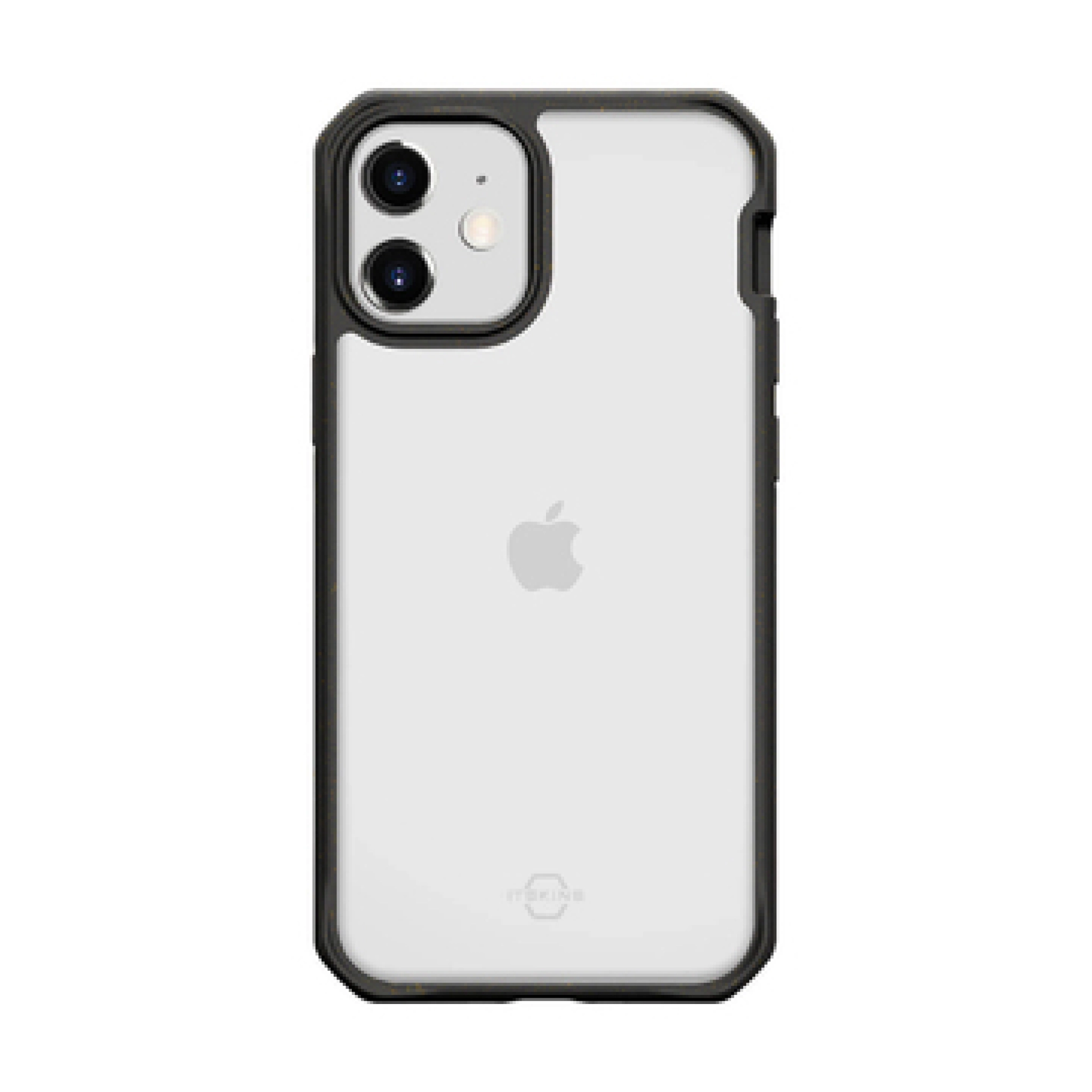 ITSKINS FERONIABIO PURE cover til iPhone 12 mini®. Sort og gennemsigtig