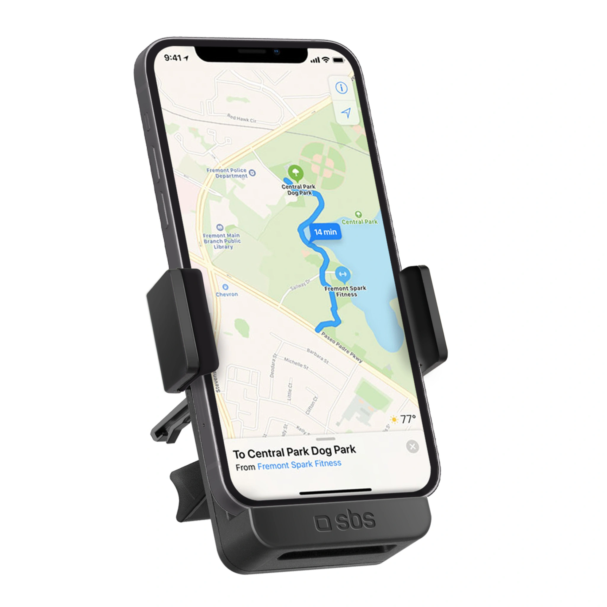 SBS Universel Freeway mobilholder til bilen. Sort
