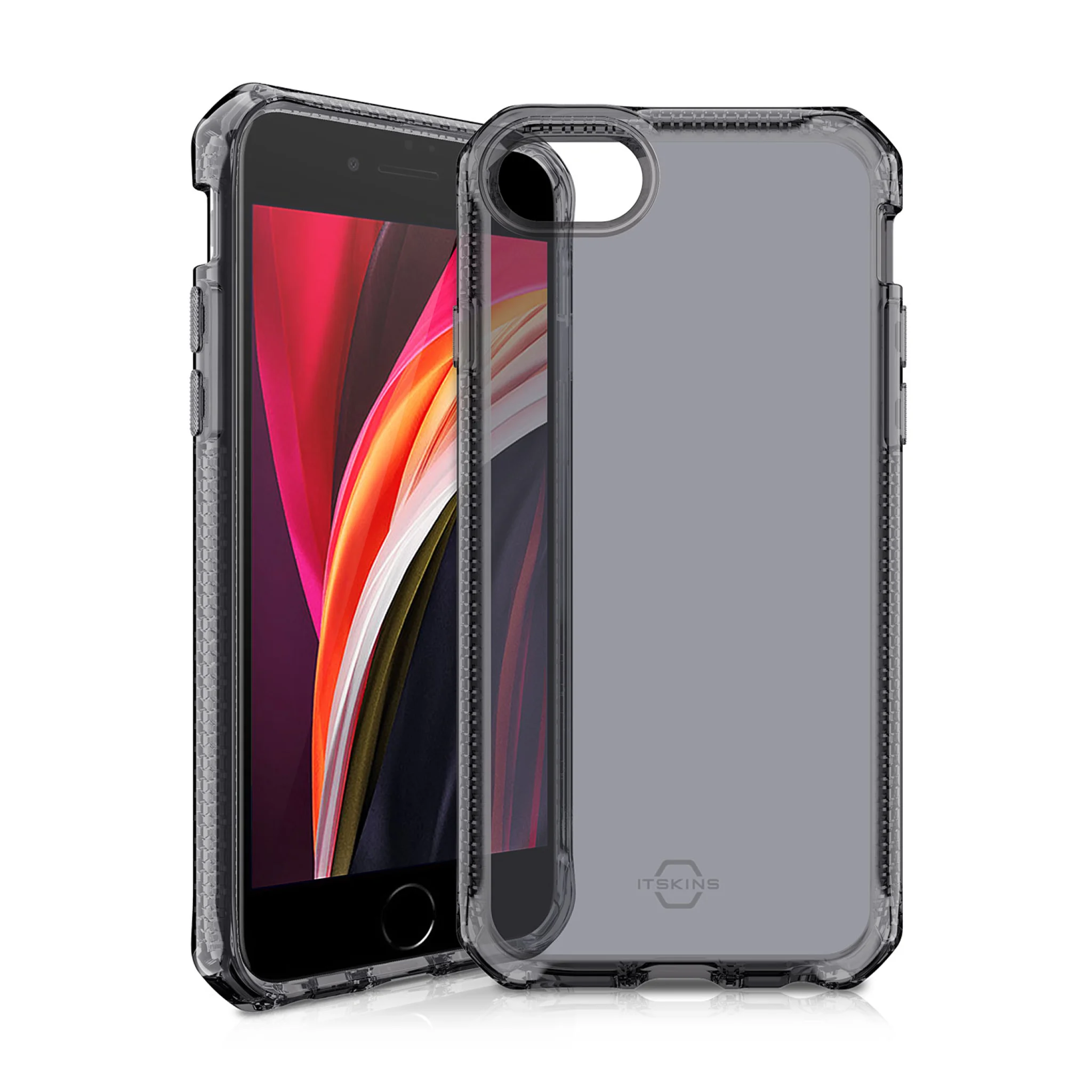 ITSKINS SPECTRUM CLEAR cover til iPhone SE (2022/2020) / 8 / 7 / 6s / 6®. Smoke