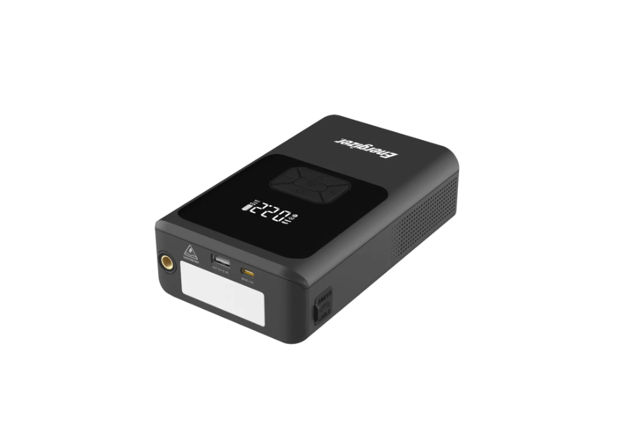 Energizer dækpumpe og starthjælp. Sort