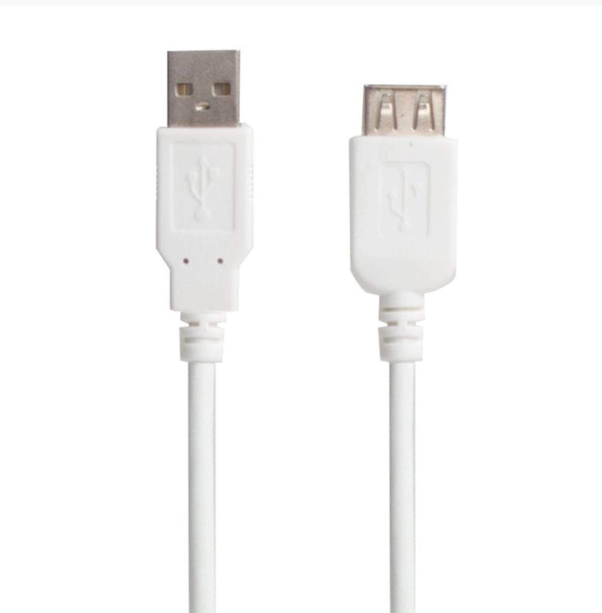 Connectech USB 2.0-forlængerkabel. 1.8m. Hvid