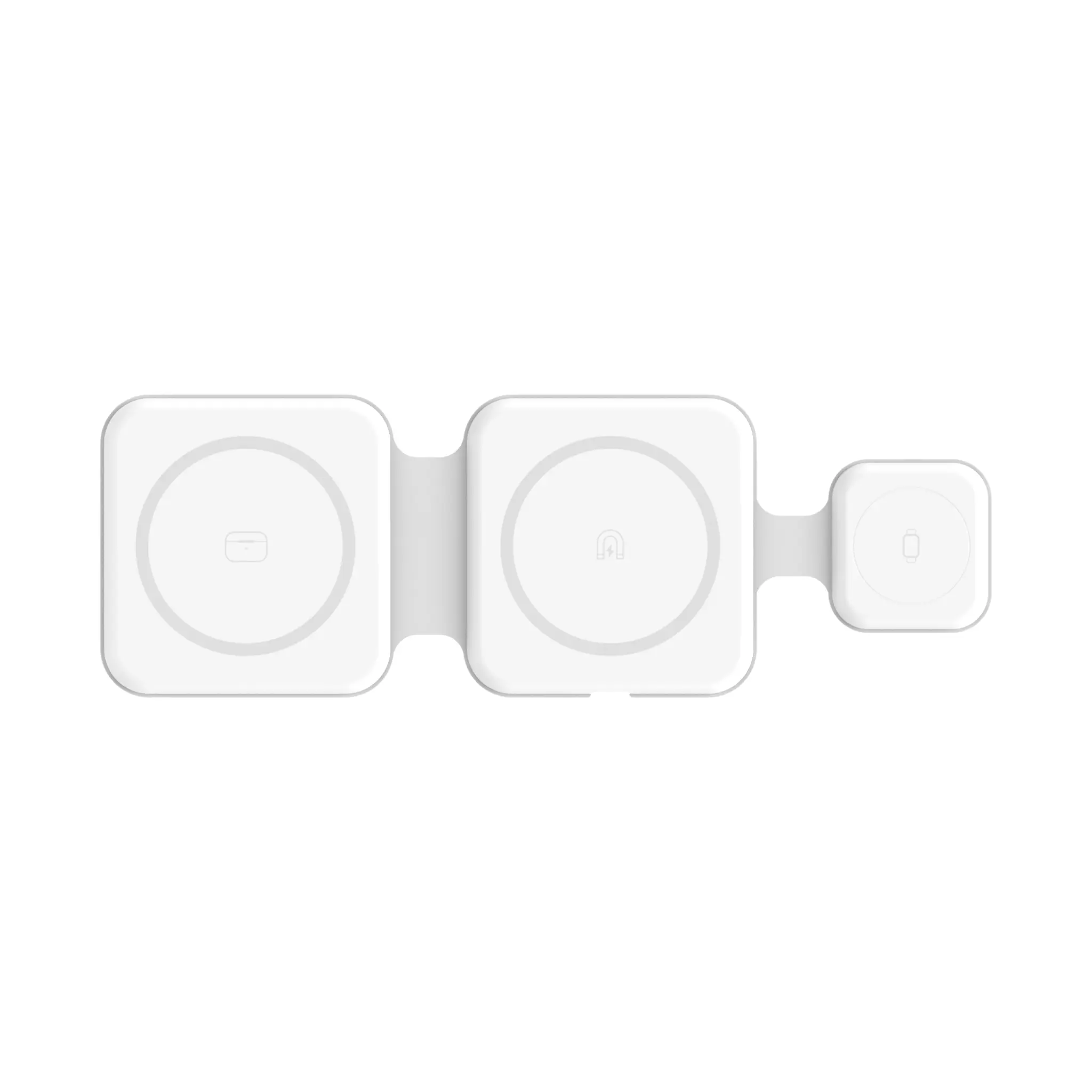 Sinox PRO 3-i-1 trådløs 15W lader. 1m. Hvid