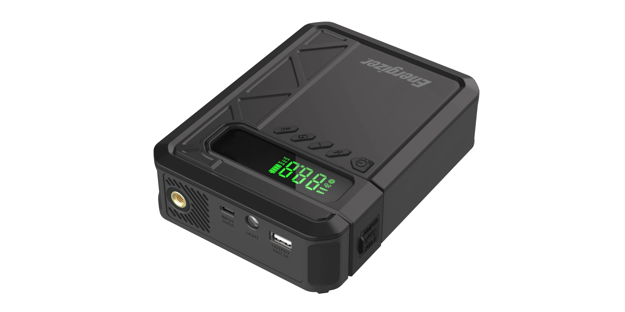 Energizer dækpumpe og starthjælp. Sort