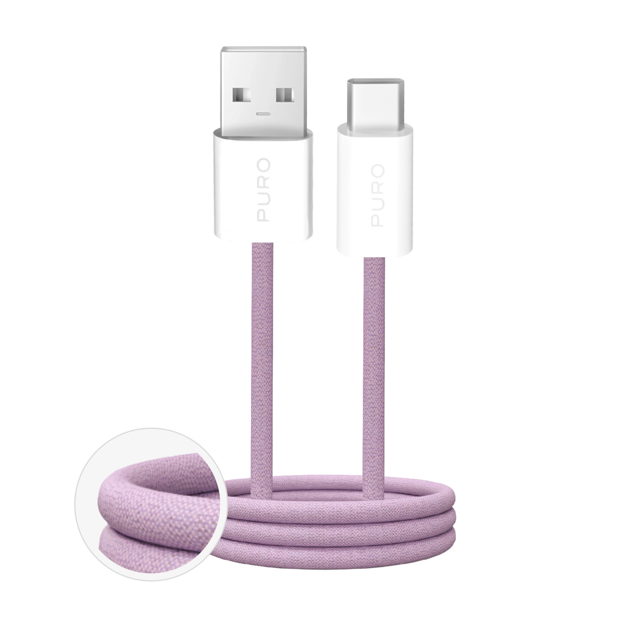 PURO Fabrik 2.0 USB-A - USB-C opladnings- og synkroniseringskabel
