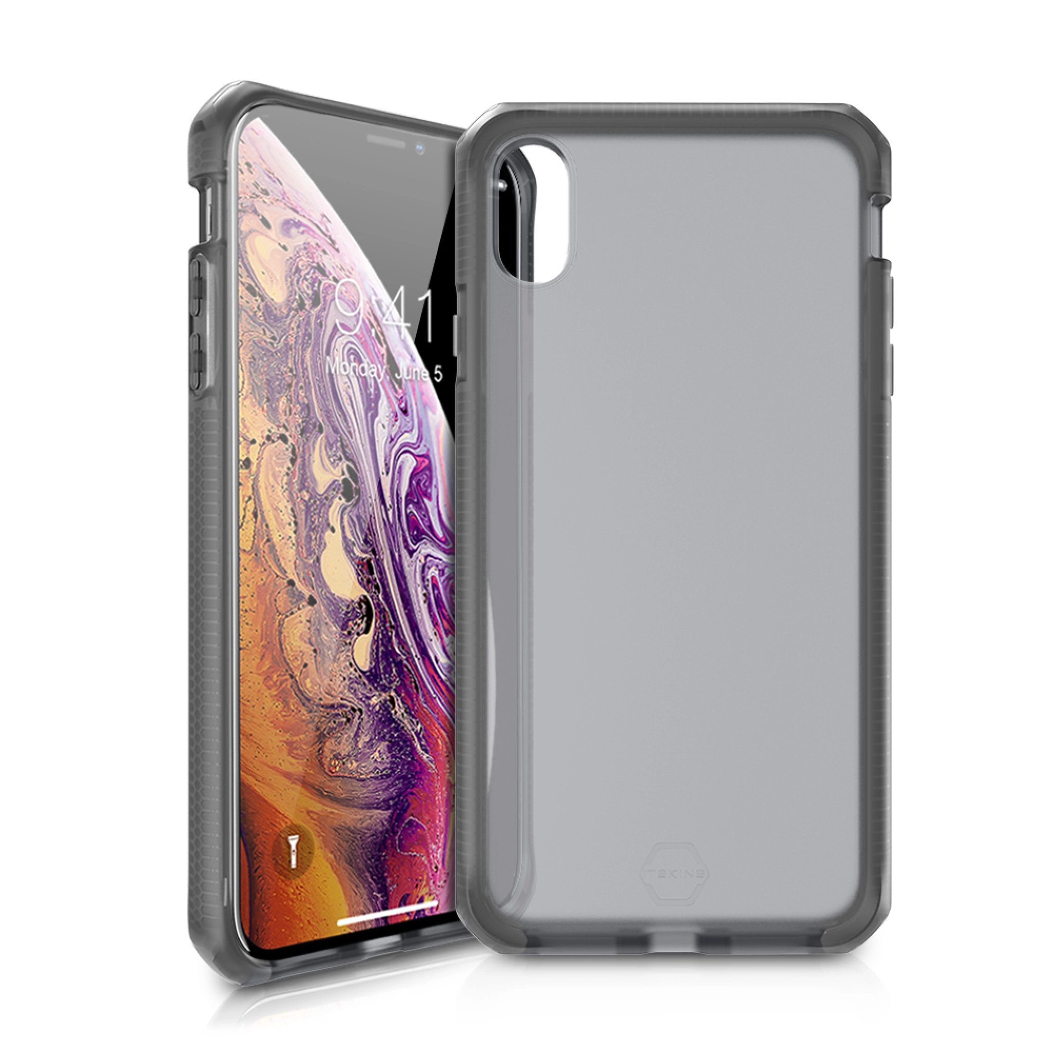 ITSKINS SUPREME FROST cover til iPhone XS / X®. Grå og sort