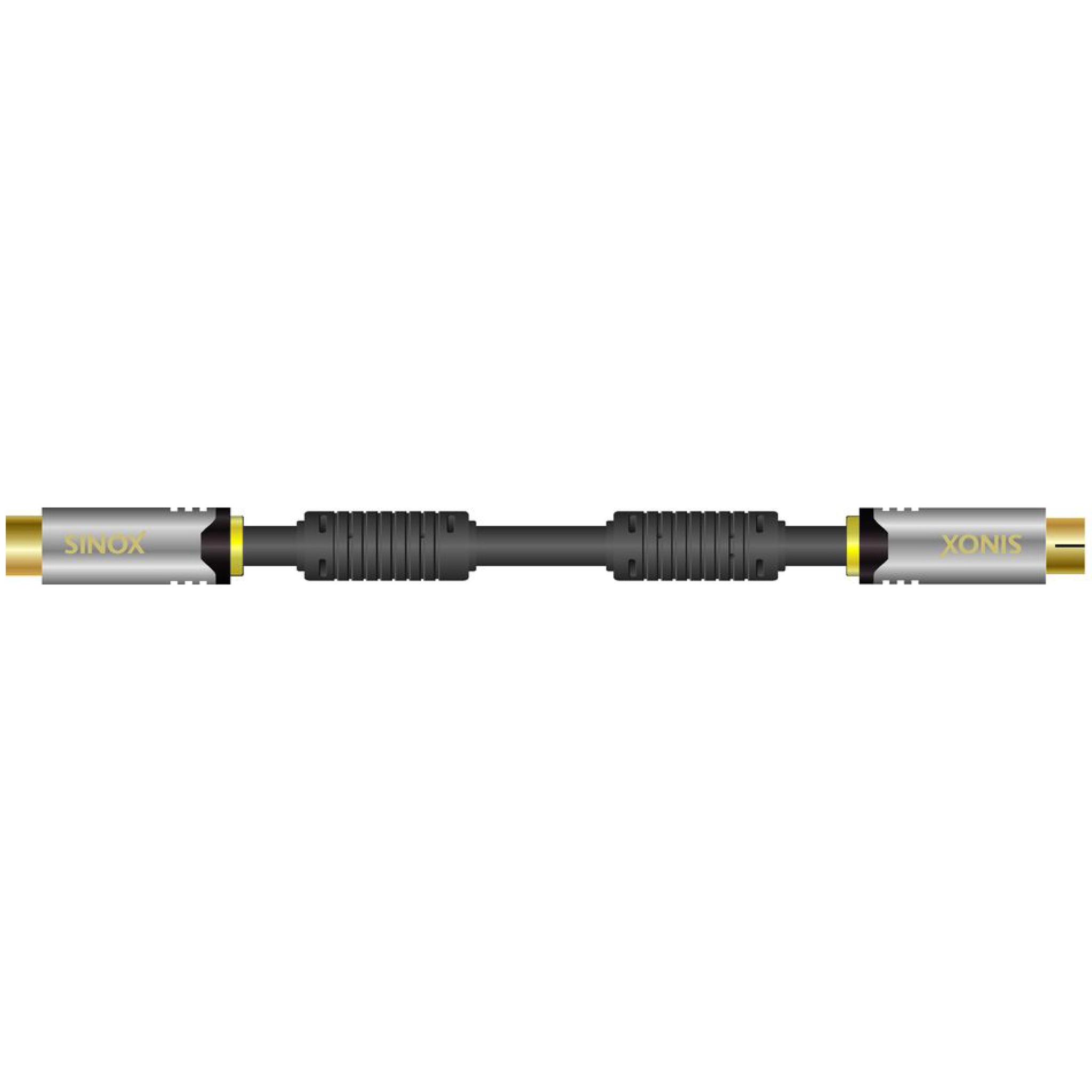 Sinox SHD antennekabel. 3m. Sort