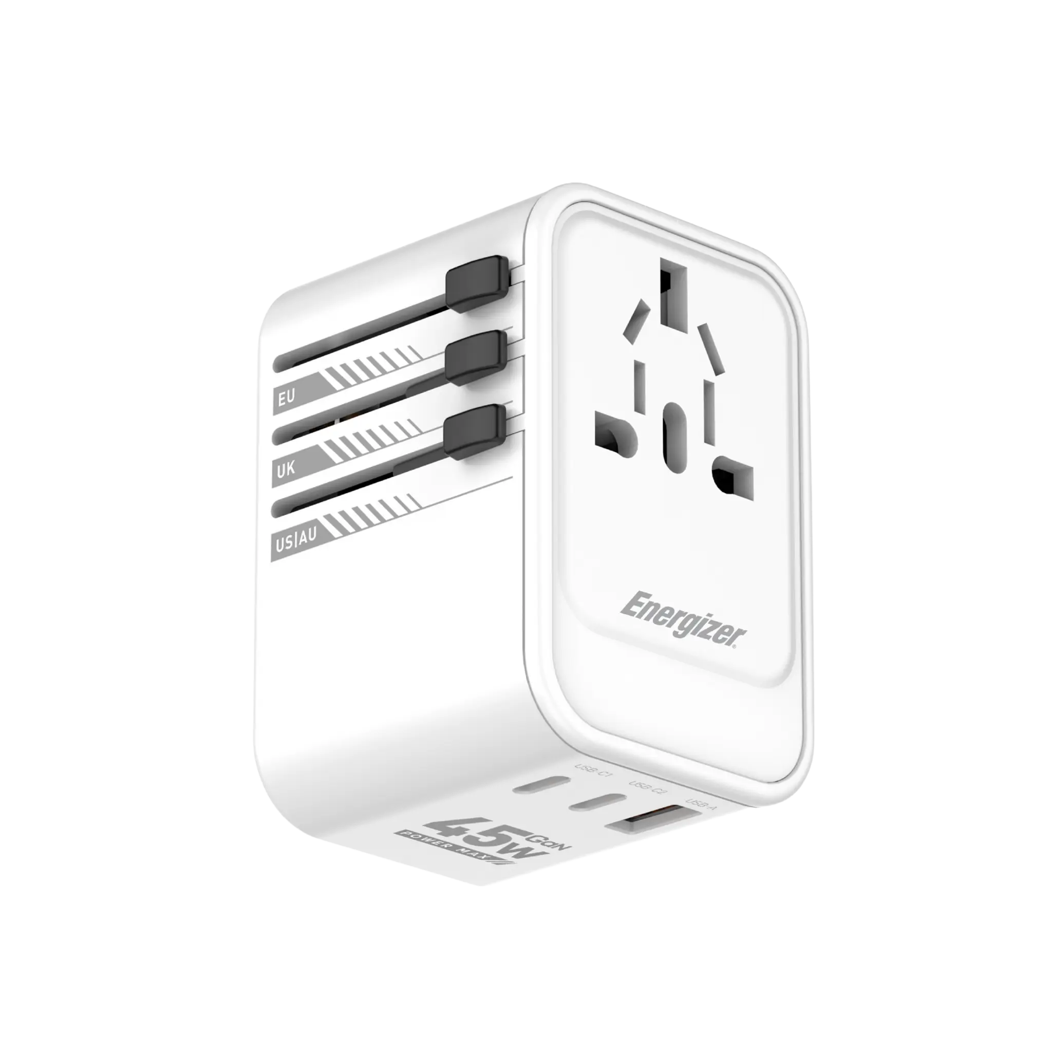 Energizer 45W dobbelt USB-C og USB-A rejseoplader
