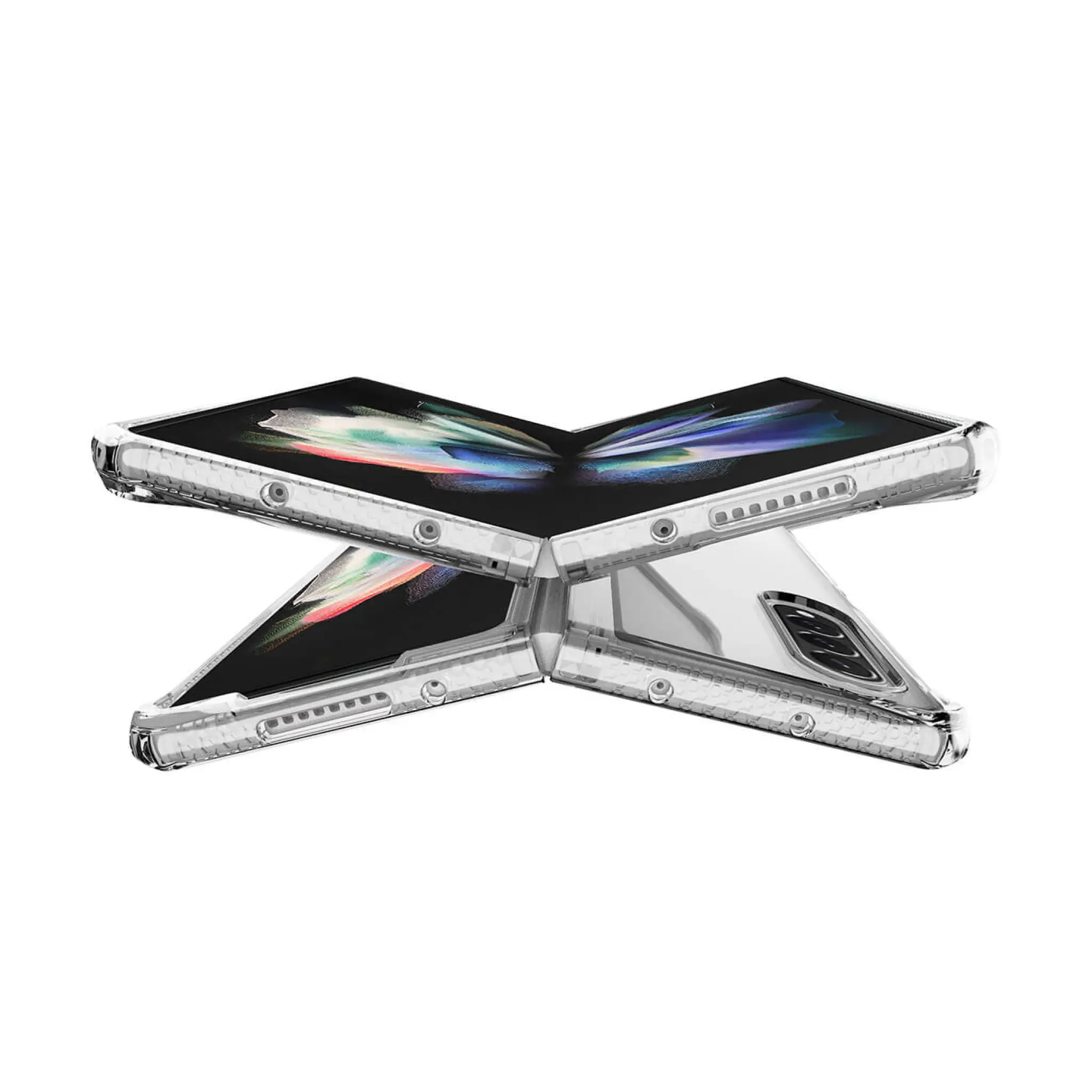 ITSKINS HYBRID CLEAR cover til Samsung Galaxy Z Fold3 5G®. Gennemsigtig