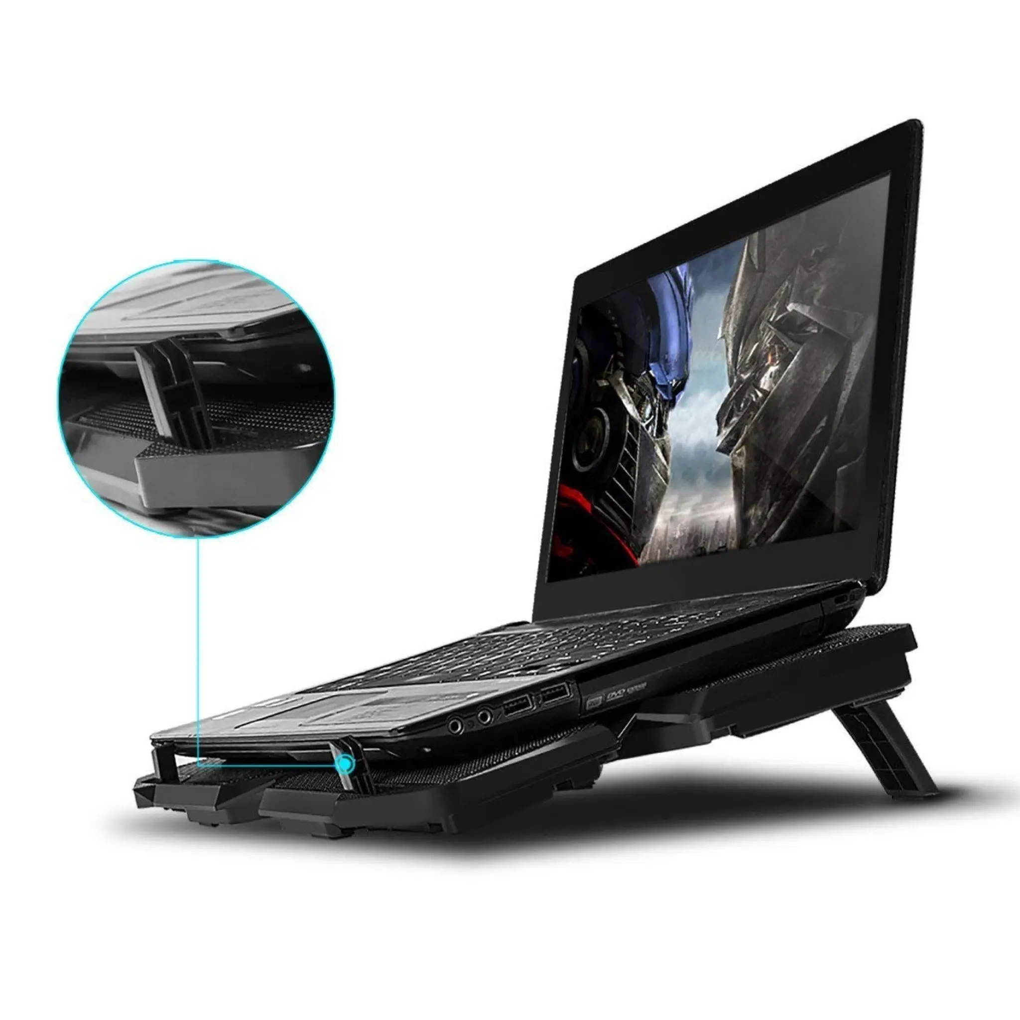 Marvo laptop kølerstand. Sort/rød