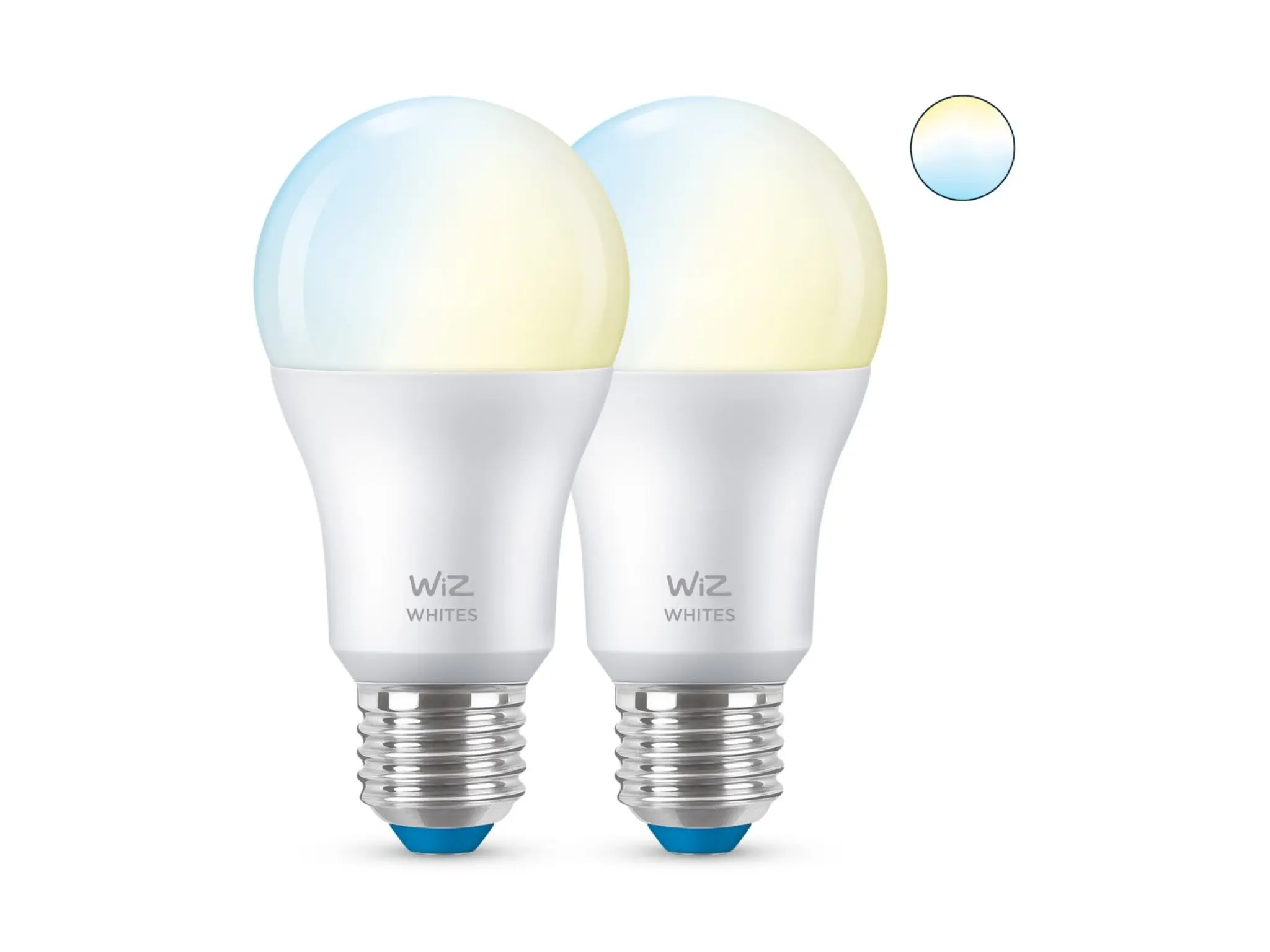 WiZ LED pære x 2. E27. Kold til varm hvid
