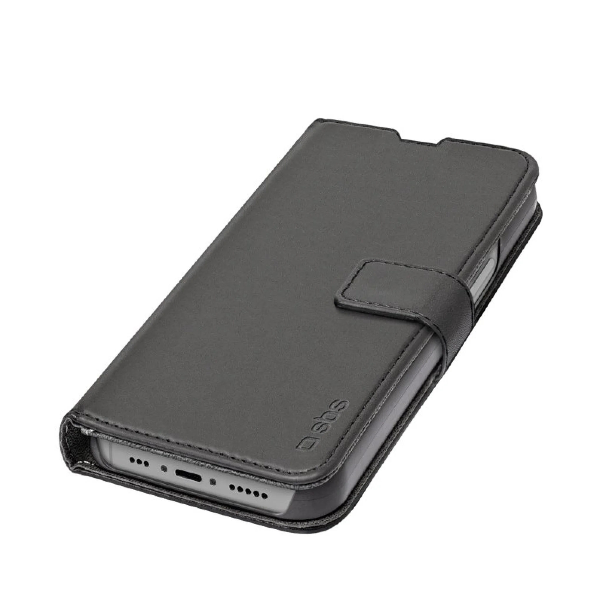 SBS Novelty Book Wallet cover med stand-funktion til iPhone 14 / 13®. Sort