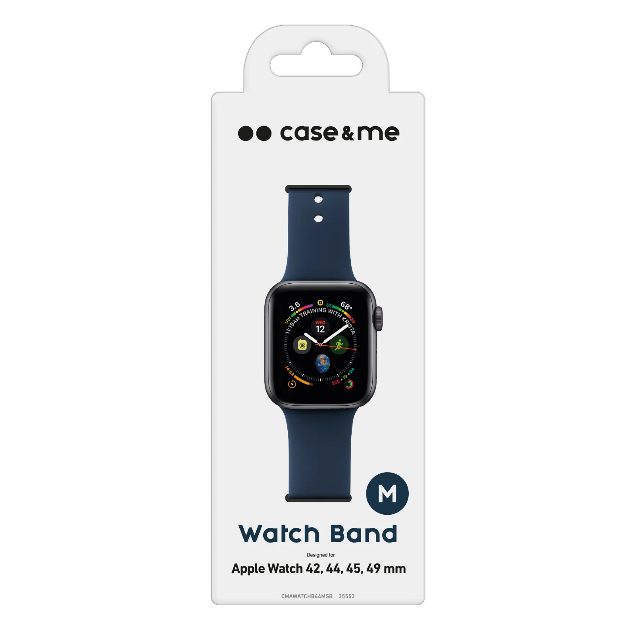 SBS silikone urrem til Apple Watch 42/44/45/49mm. Blå