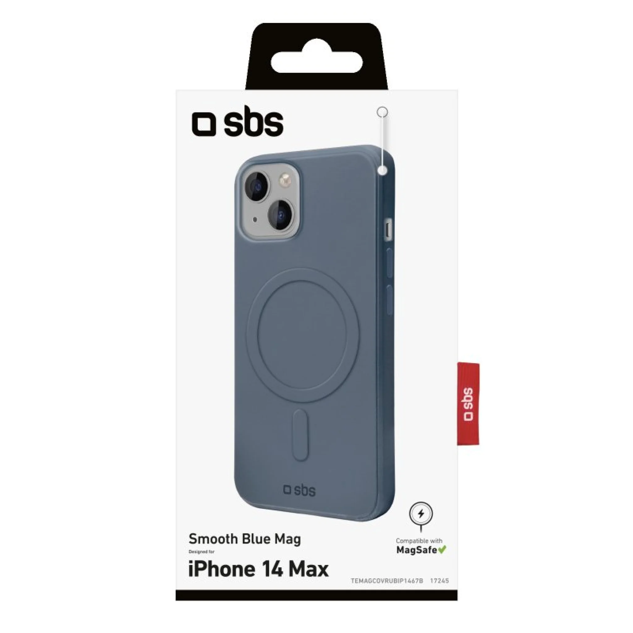 SBS Novelty MagSafe® kompatibelt cover til iPhone 14 Plus® med magnetisk opladning. Blå