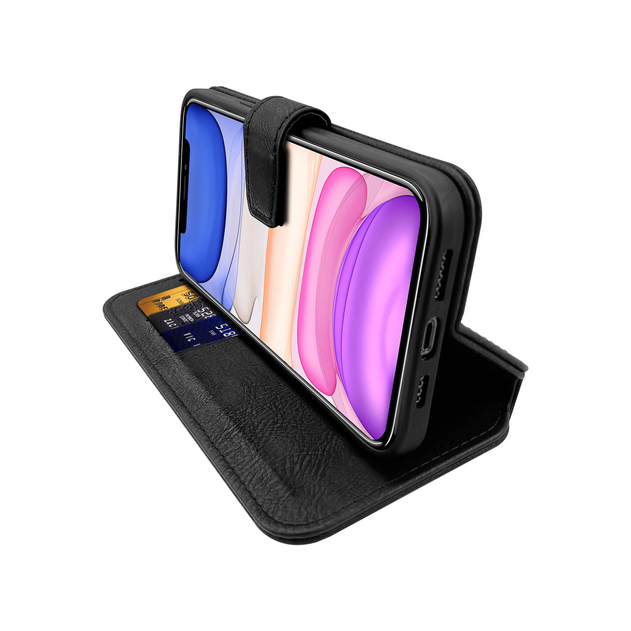 ITSKINS BOOK cover til iPhone 14 Plus®. Sort