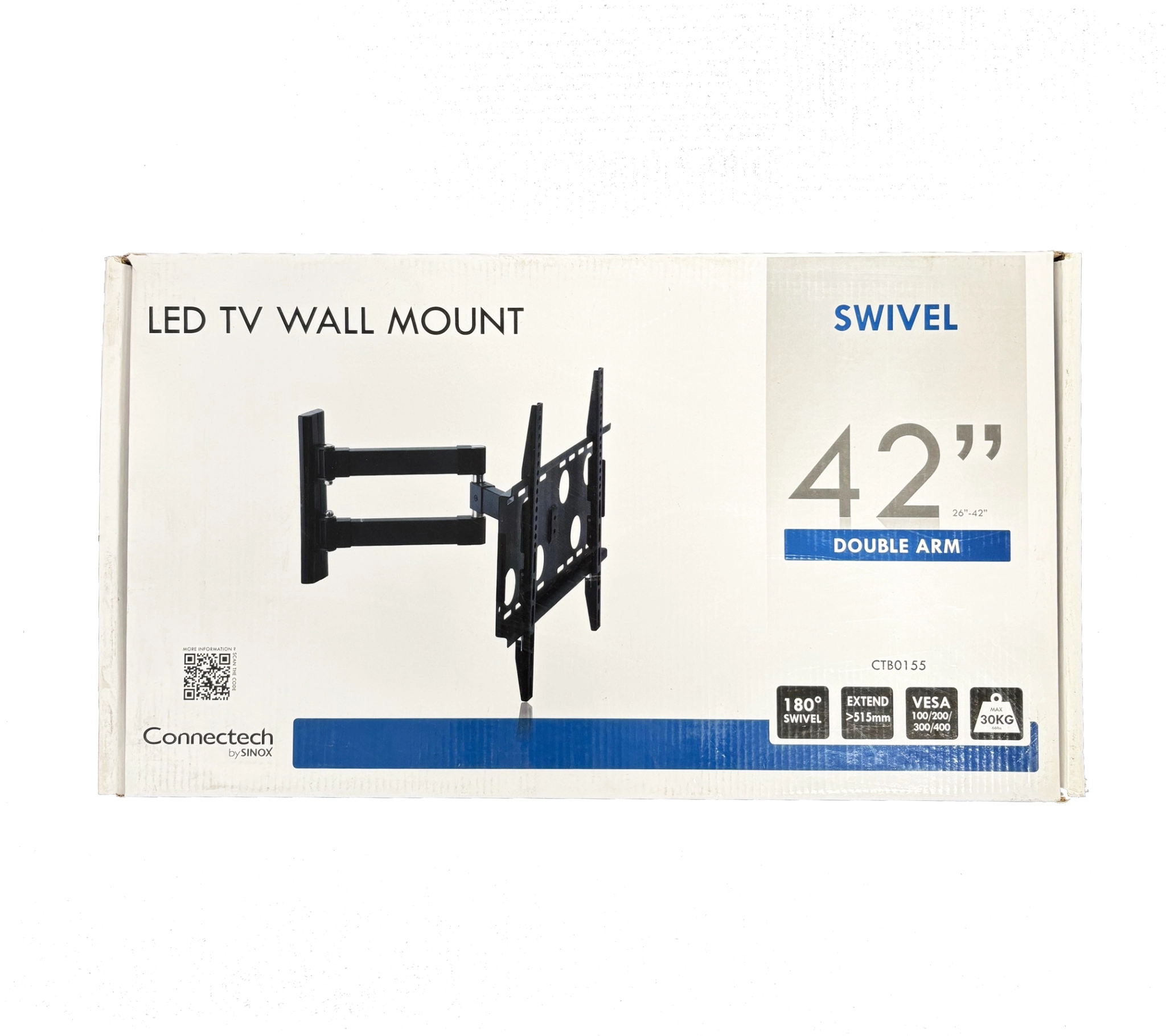 Connectech TV-vægbeslag. 26"-42". Sort