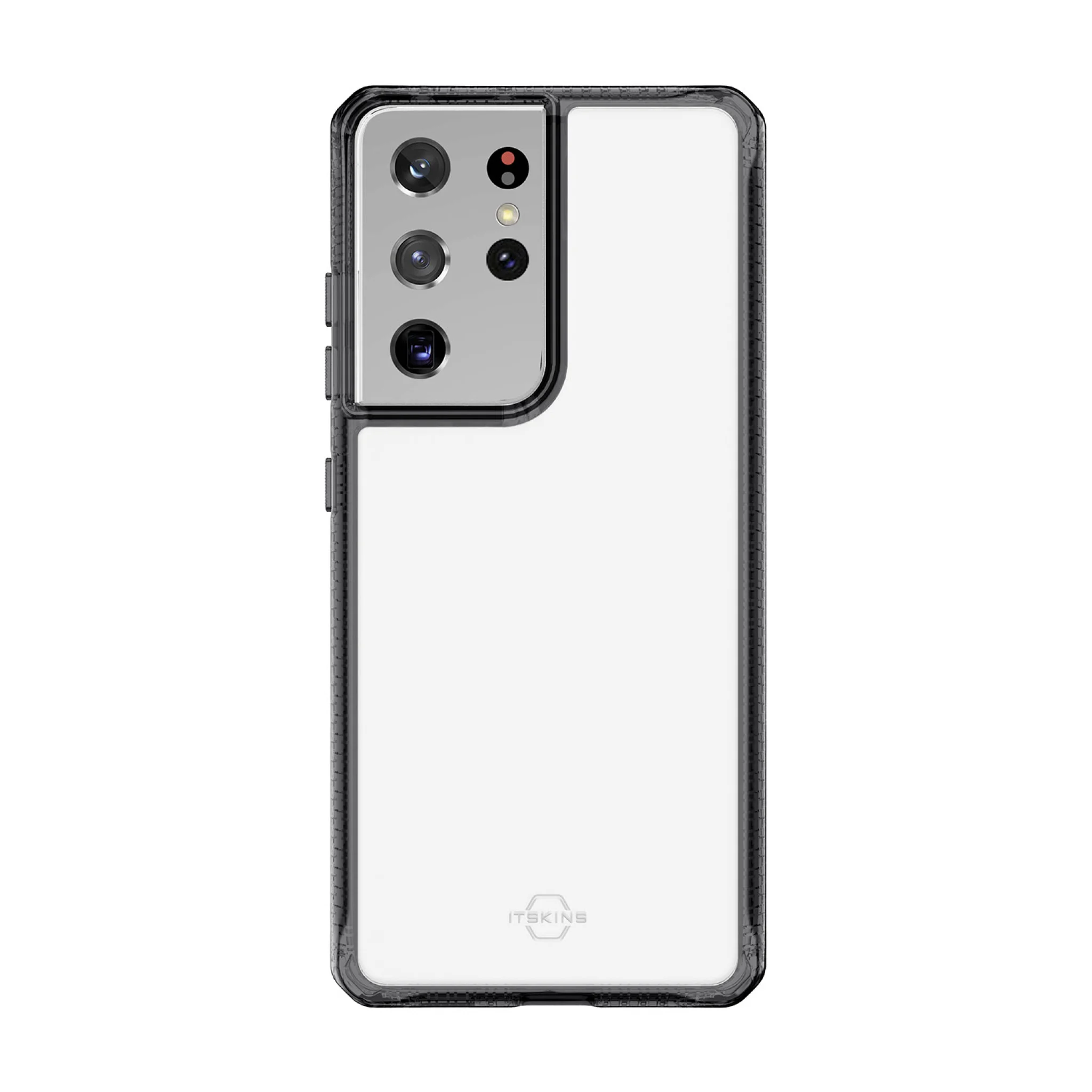 ITSKINS HYBRID CLEAR cover til Samsung Galaxy S21 Ultra 4G / 5G®. Sort og gennemsigtig