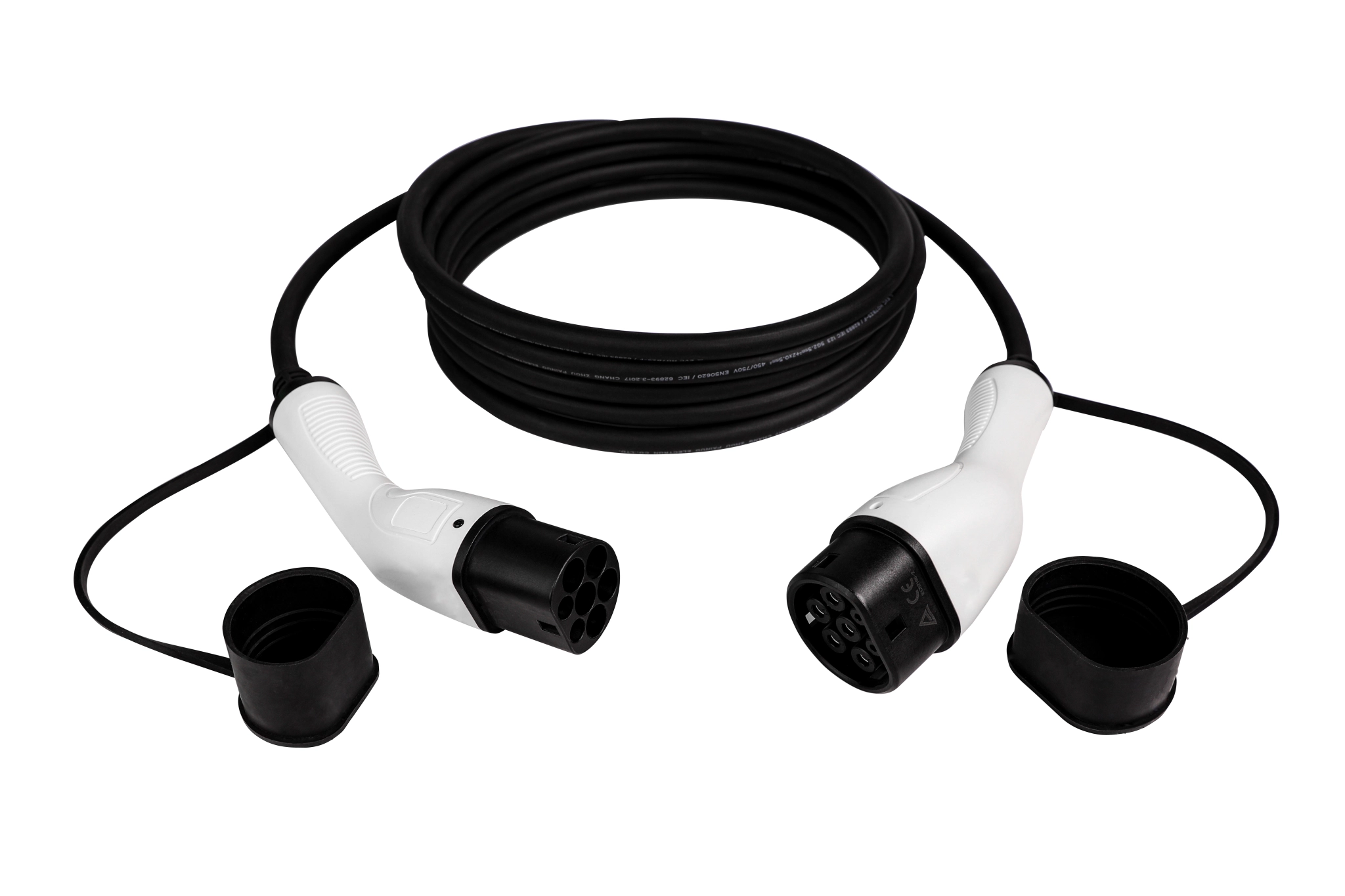 Sinox EV ladekabel mode 3. 16A 3 faser. 5m. Sort