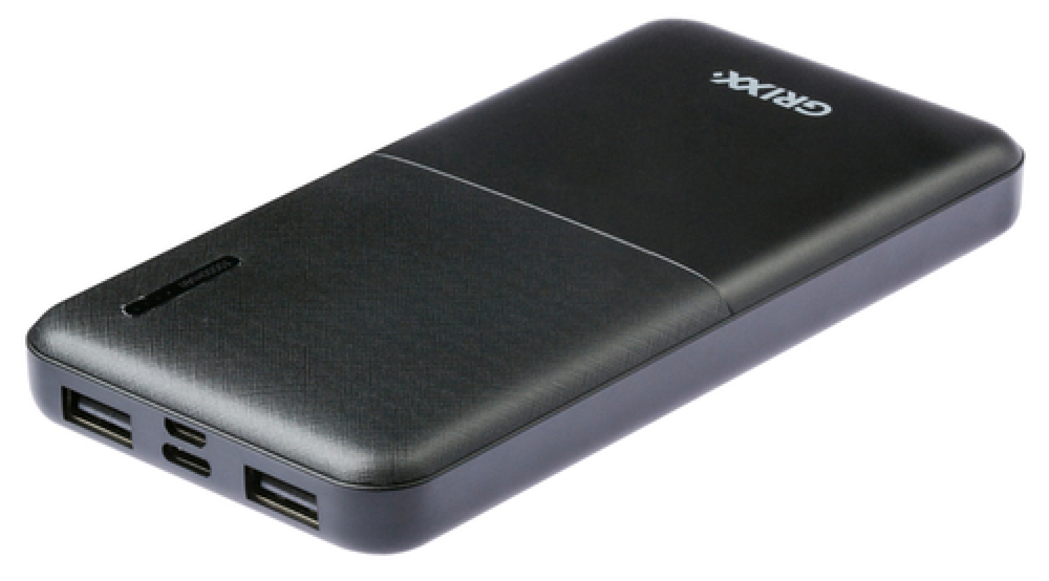 Grixx Powerbank 10.000mAh. Sort