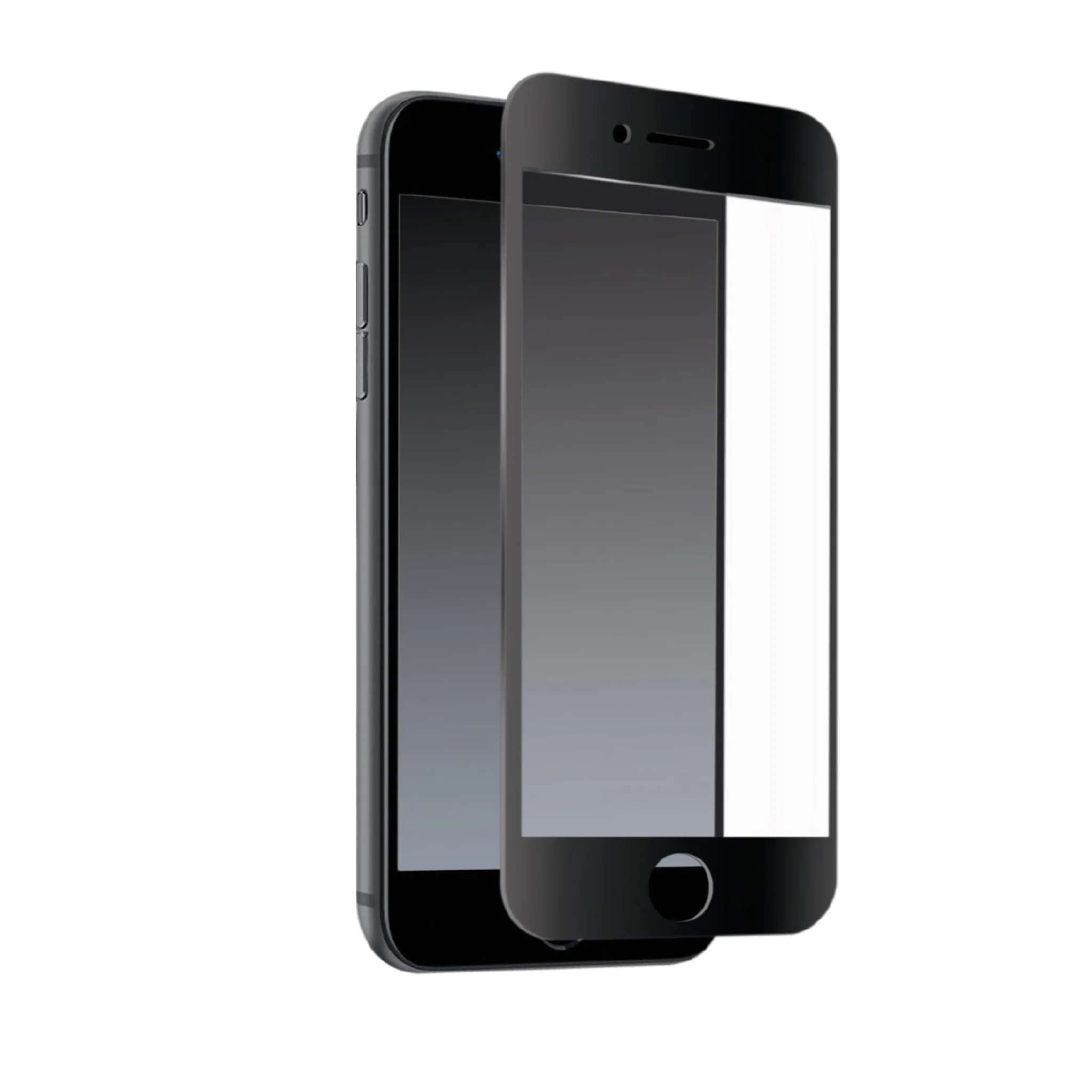 SBS beskyttelsesglas til iPhone SE 2020/2022 / 8 / 7 / 6s / 6®. Sorte kanter
