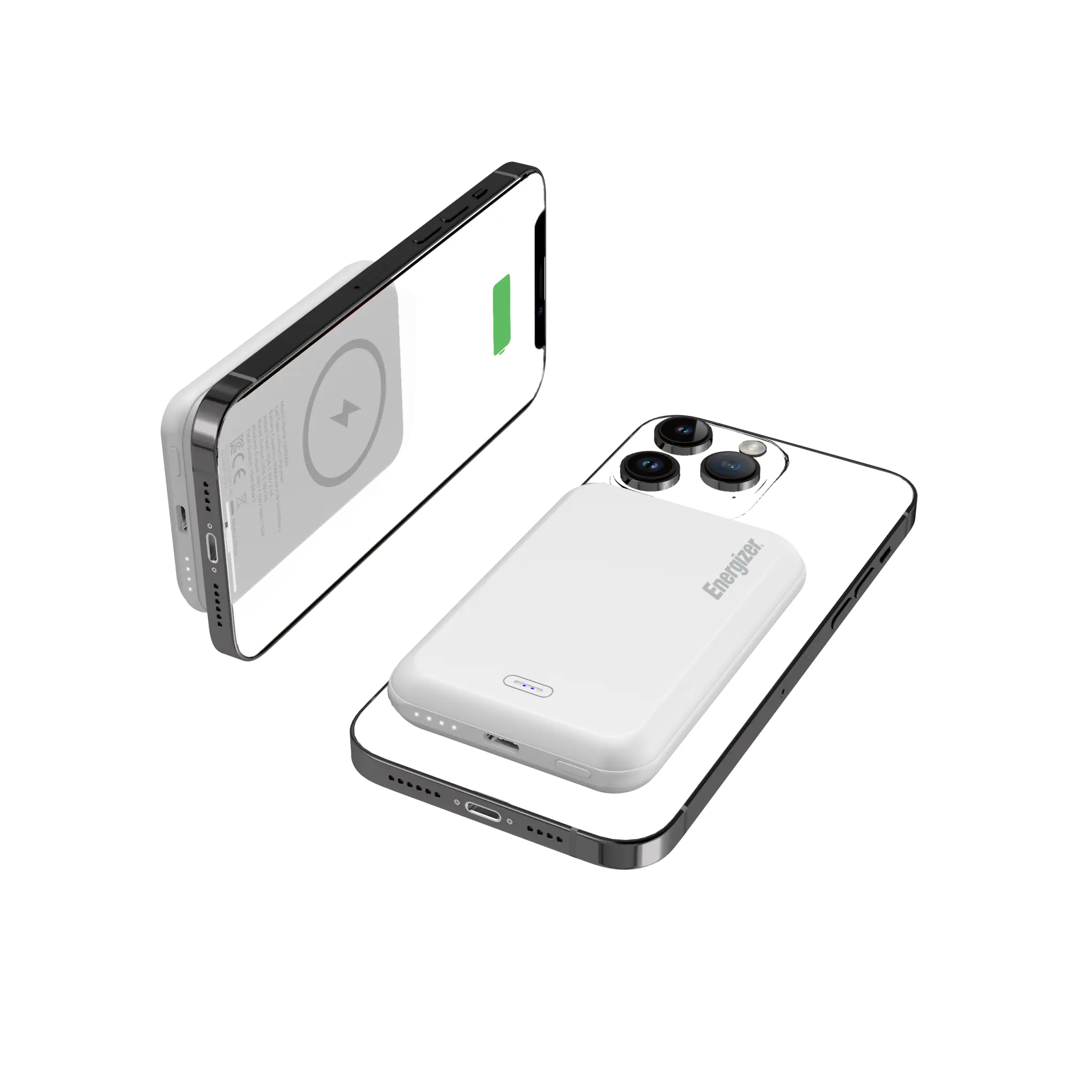 Energizer 15W magnetisk trådløs powerbank. Hvid Energizer 15W magnetisk trådløs powerbank. Hvid