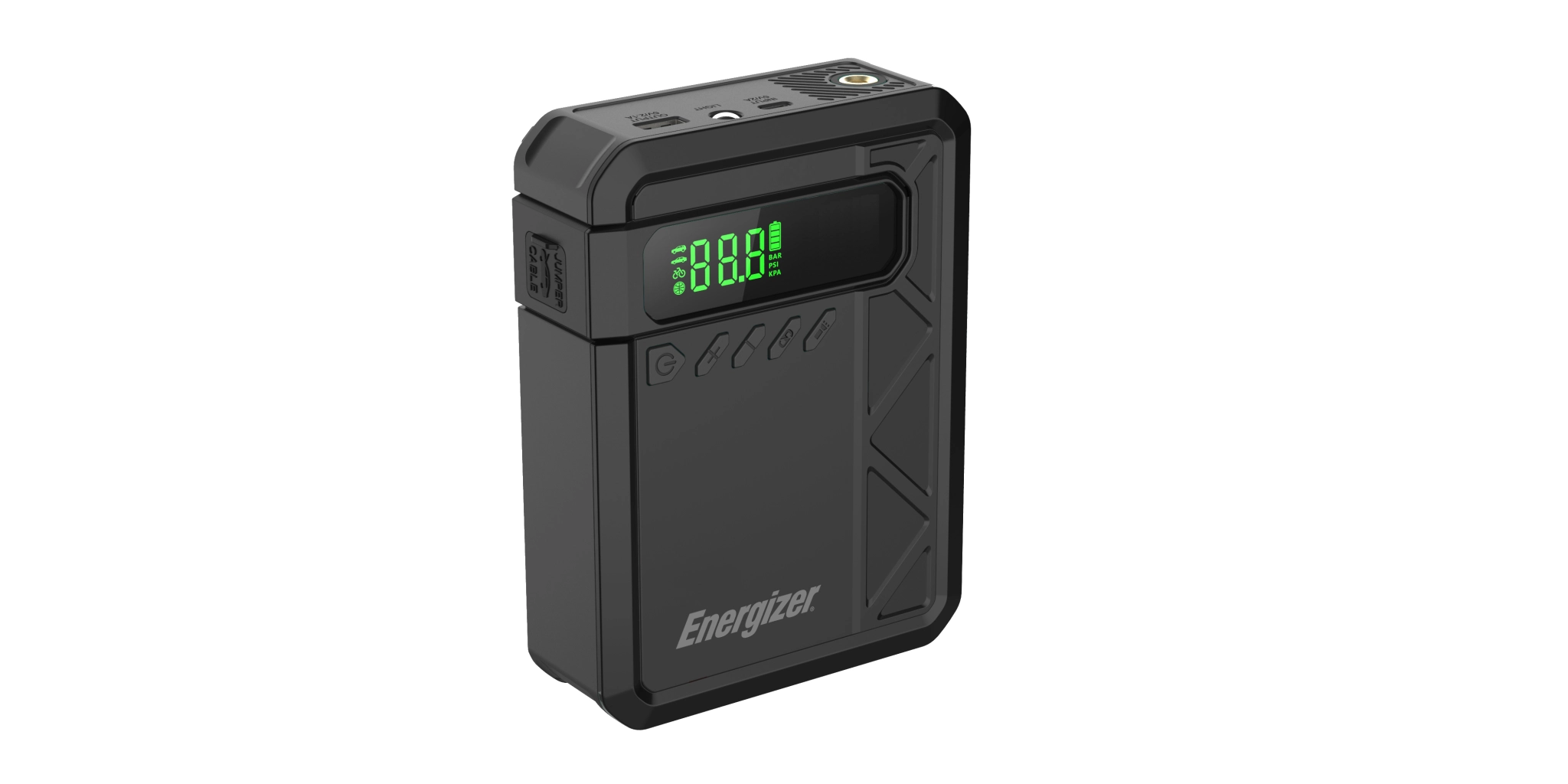 Energizer dækpumpe og starthjælp. Sort