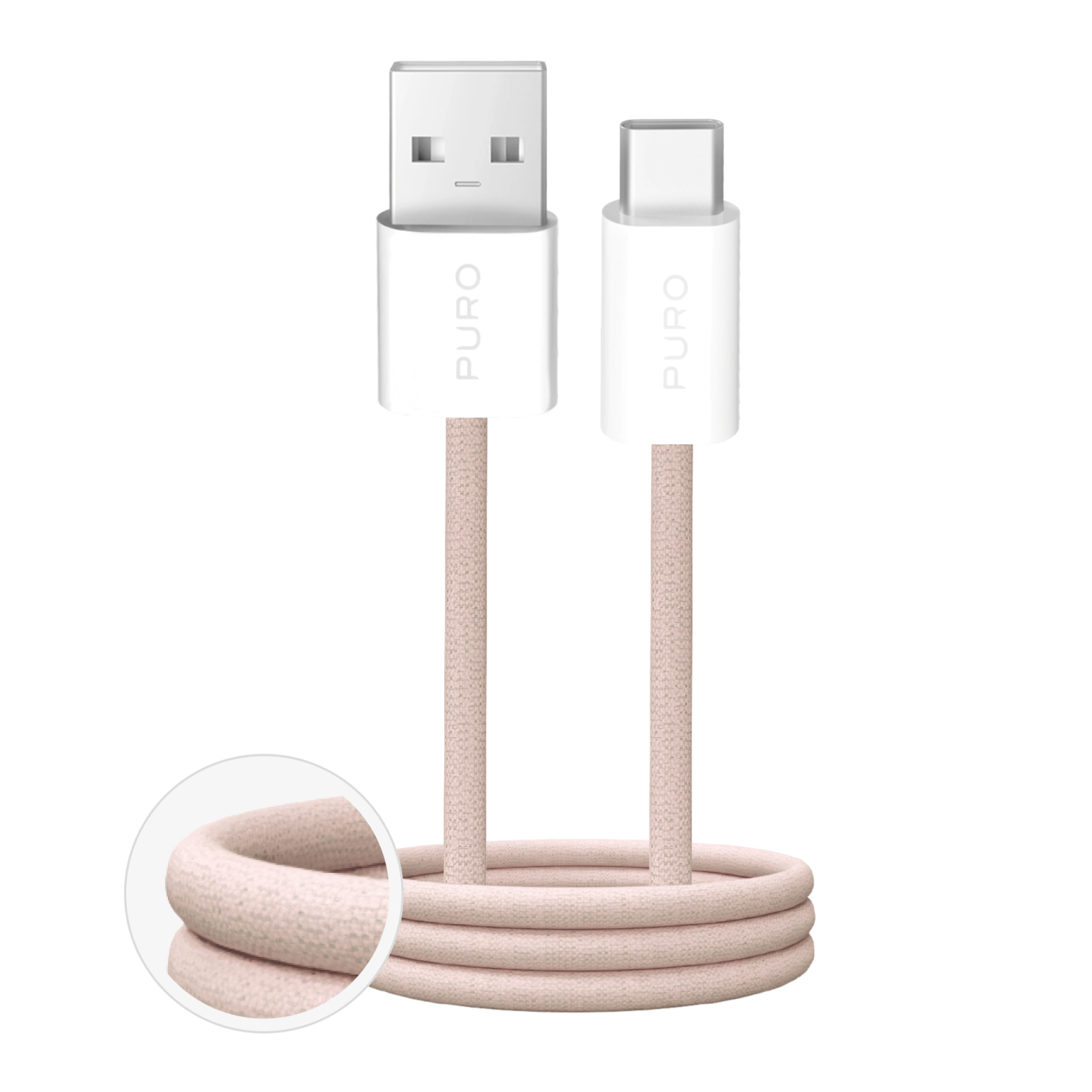 PURO Fabrik 2.0 USB-A - USB-C opladnings- og synkroniseringskabel