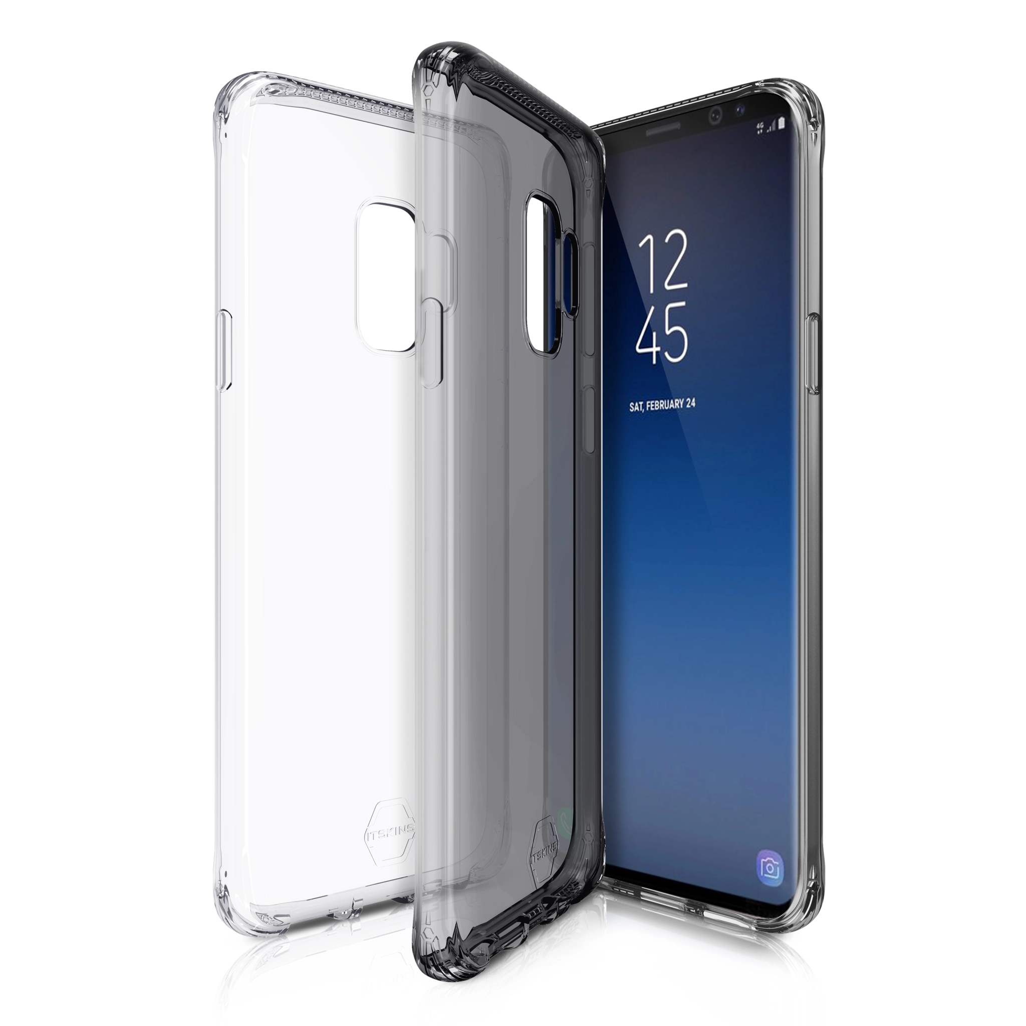 ITSKINS NANO DUO cover til Samsung Galaxy S9+®. Sort og gennemsigtig