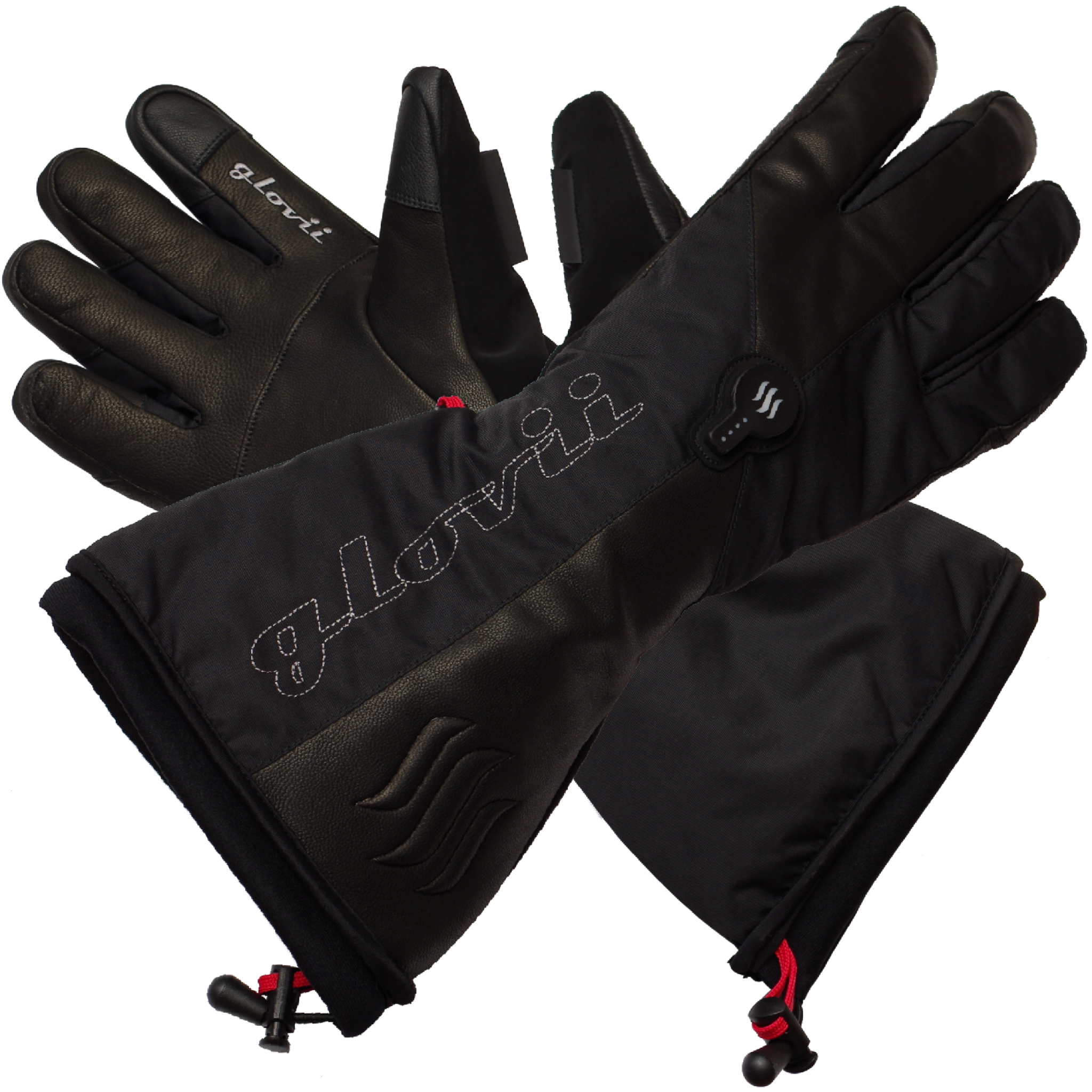 Glovii opvarmede skihandsker med touch S. Sort