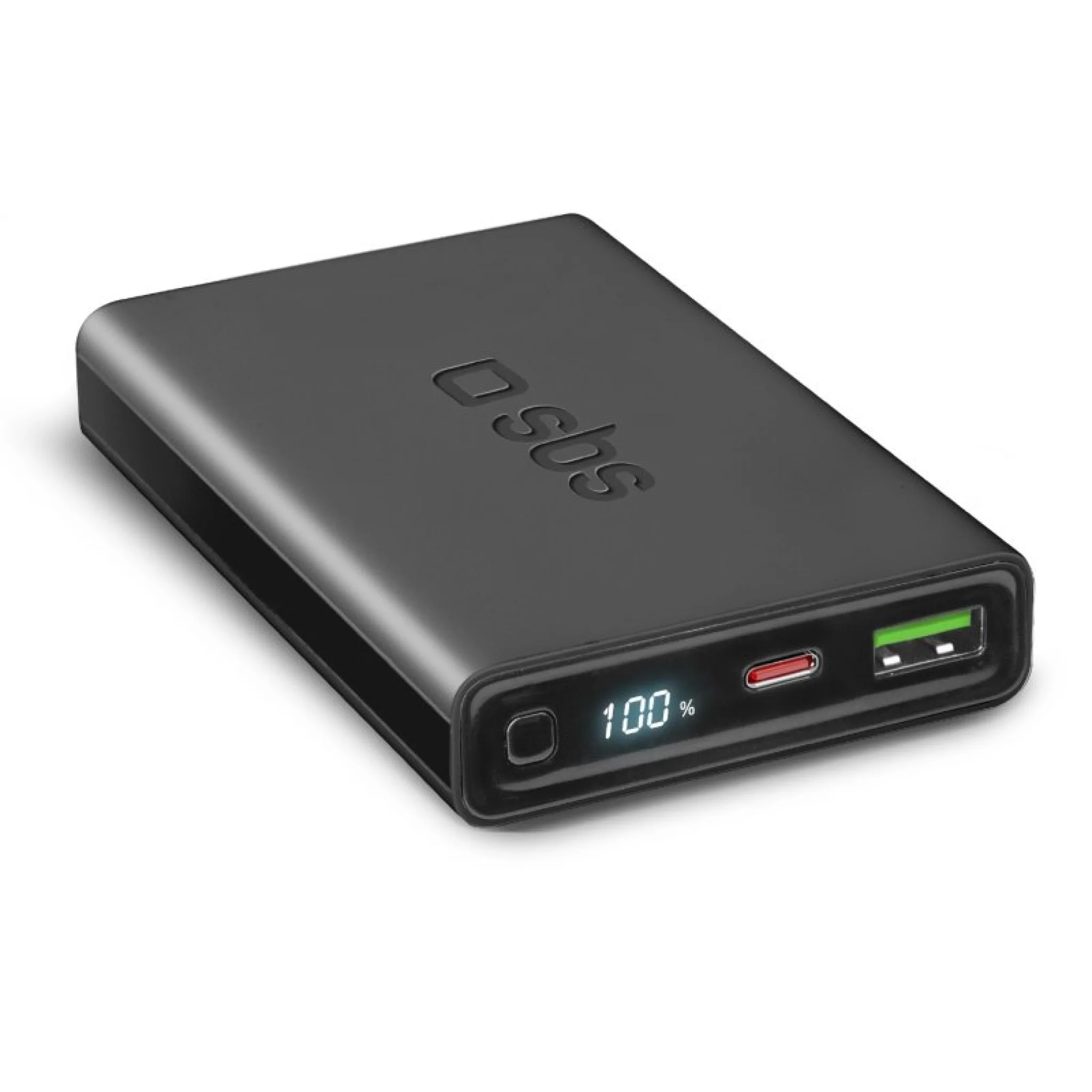 SBS powerbank 10.000 mAh. Sort