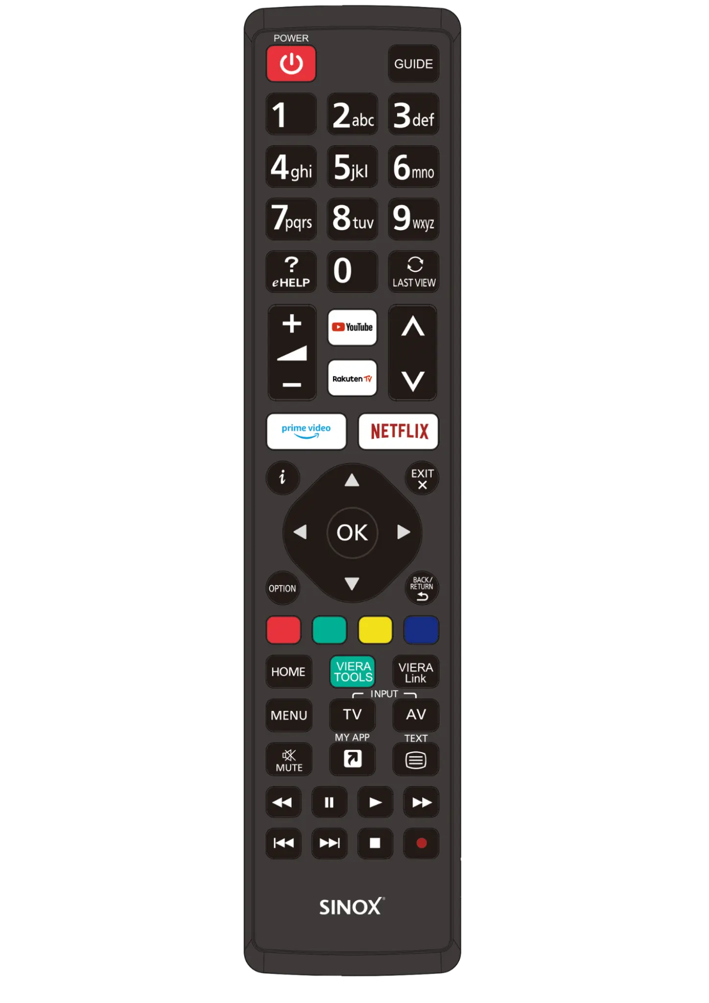 Sinox fjernbetjening til Panasonic