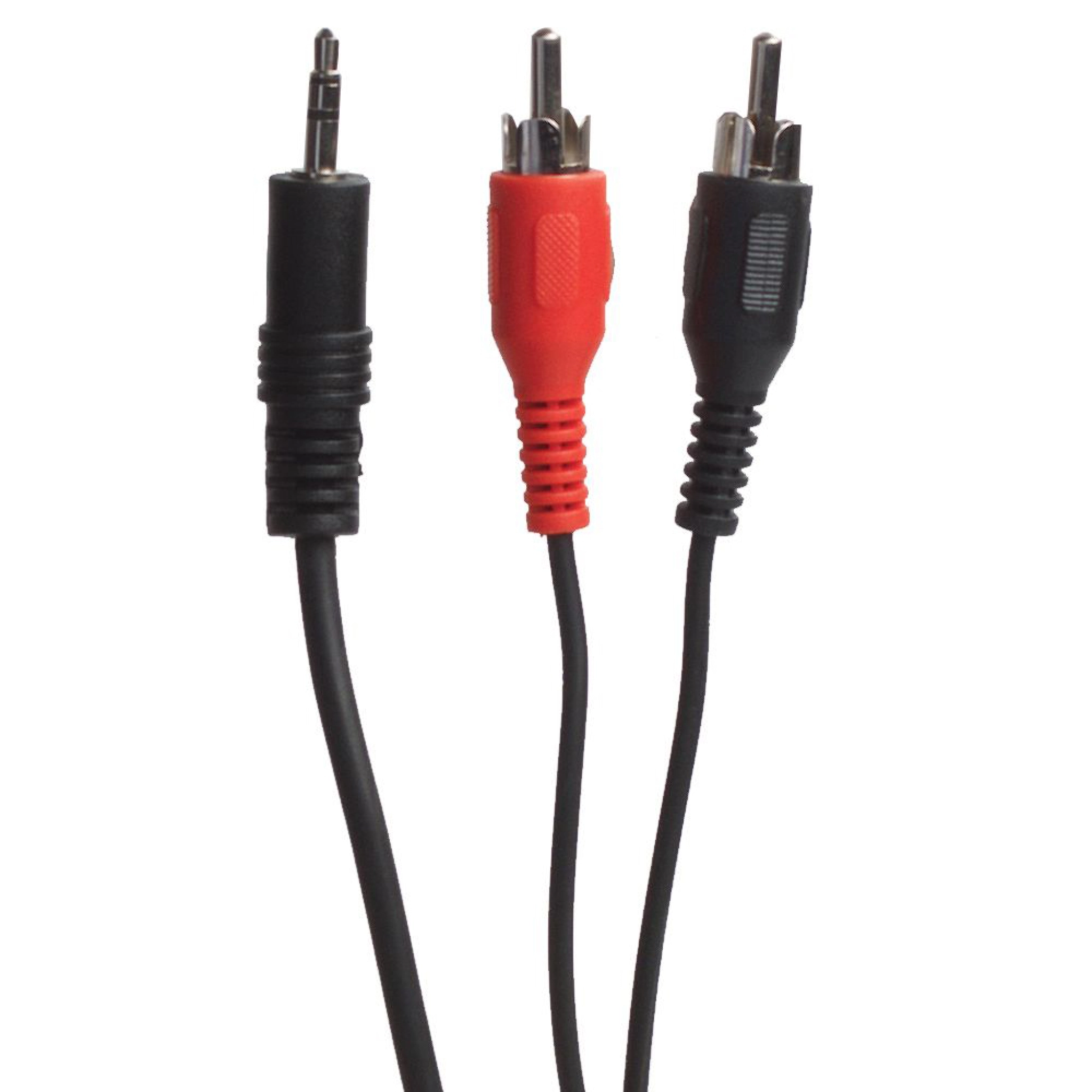 Connectech 3,5 mm minijack til phonokabel. 10m. Sort