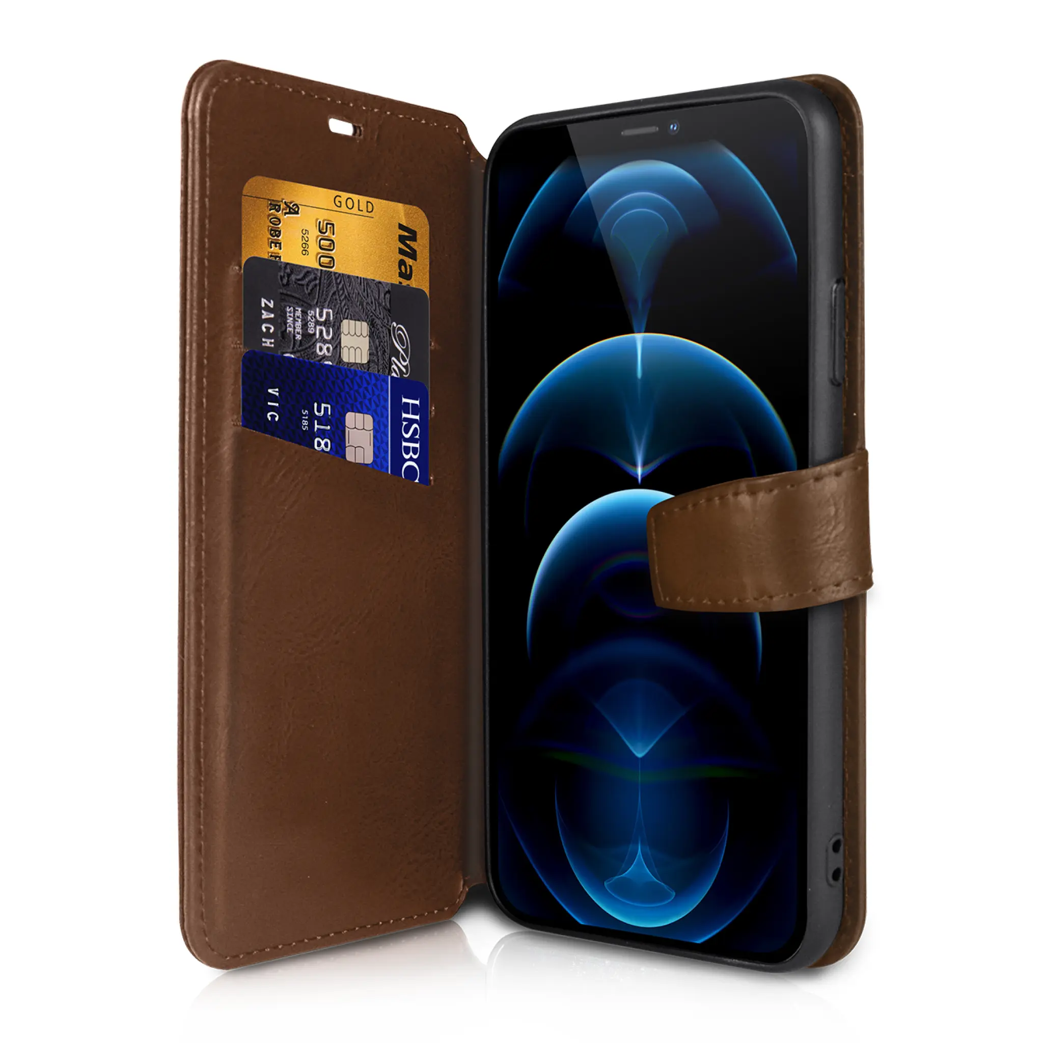 ITSKINS BOOK cover til iPhone 12 Pro Max®. Brun