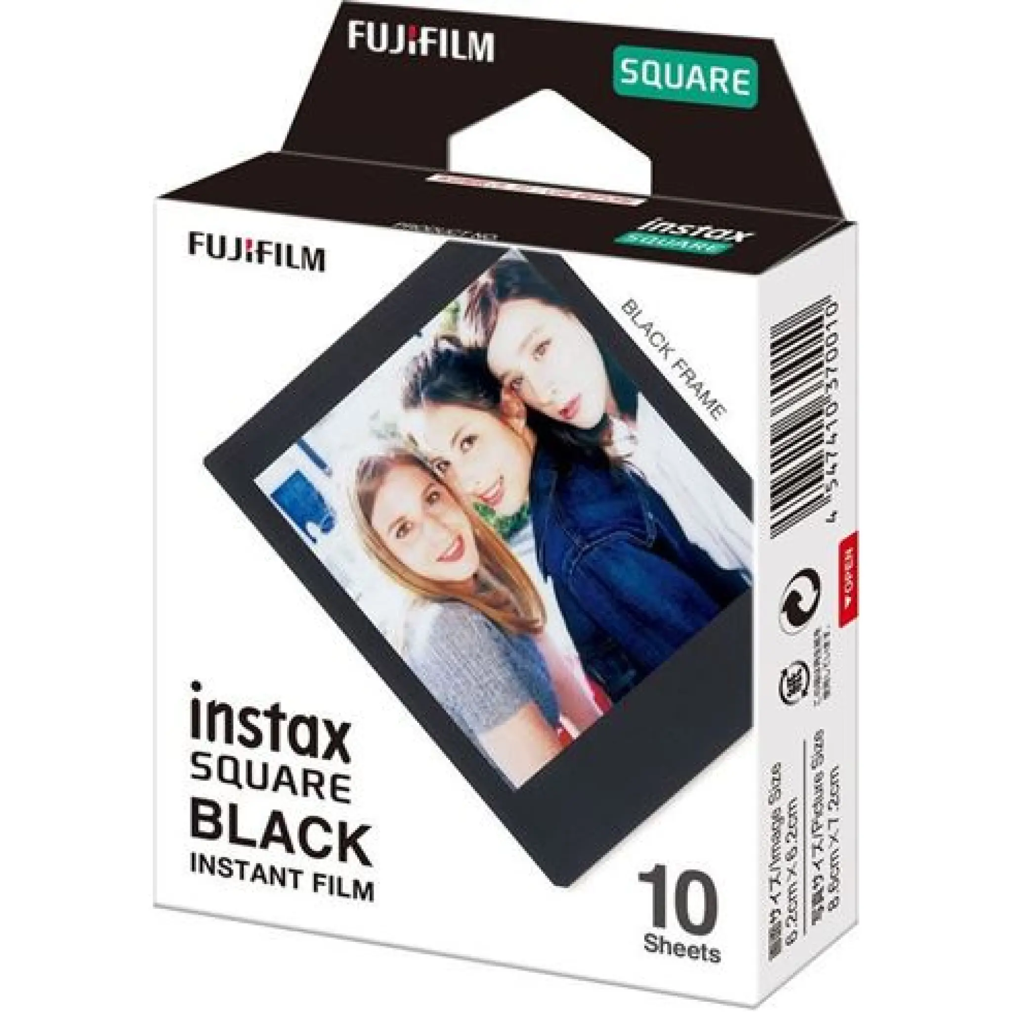 INSTAX Square film. 10 stykker. Sort ramme