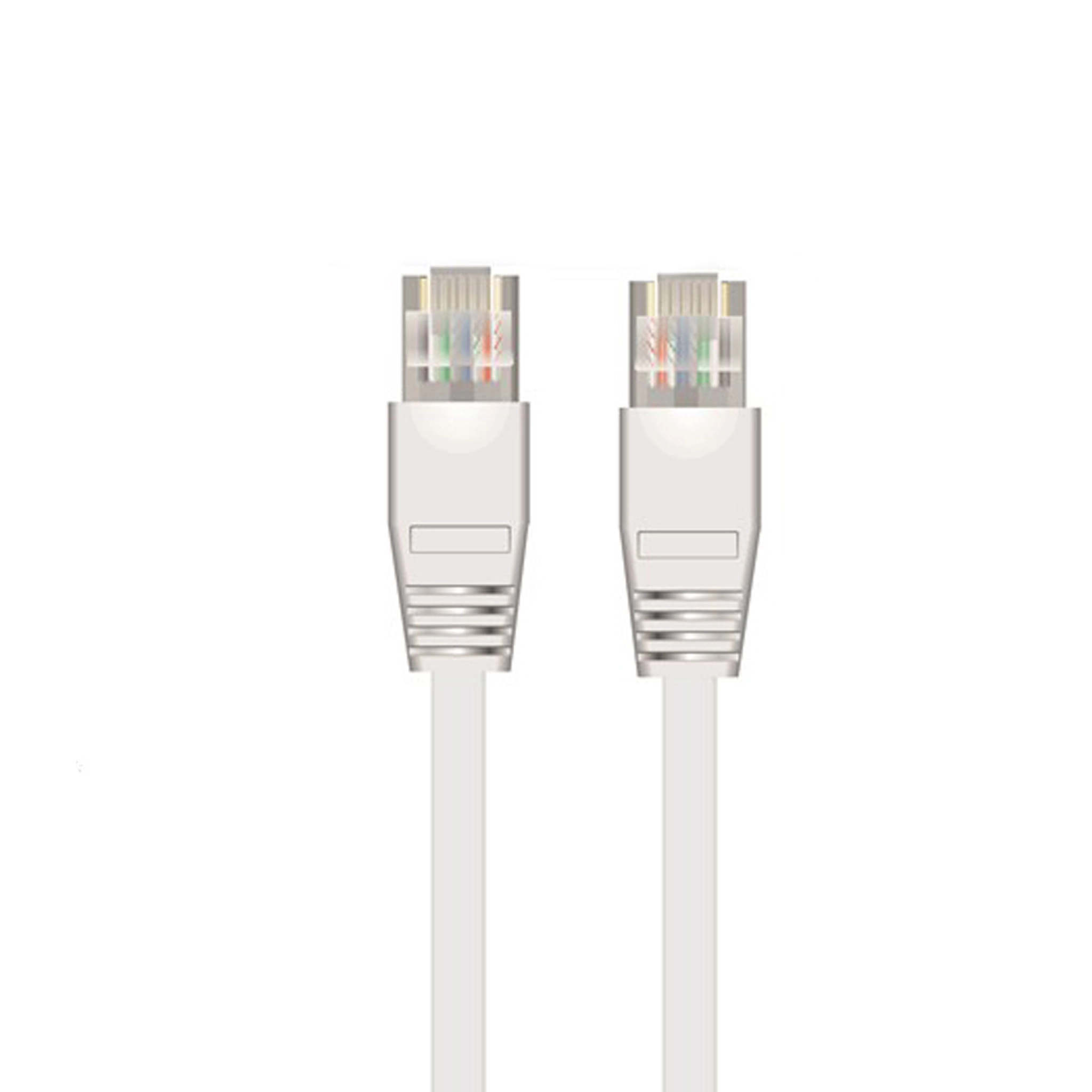 Sinox FTP Cat6 flat netværkskabel. 2m. Hvid