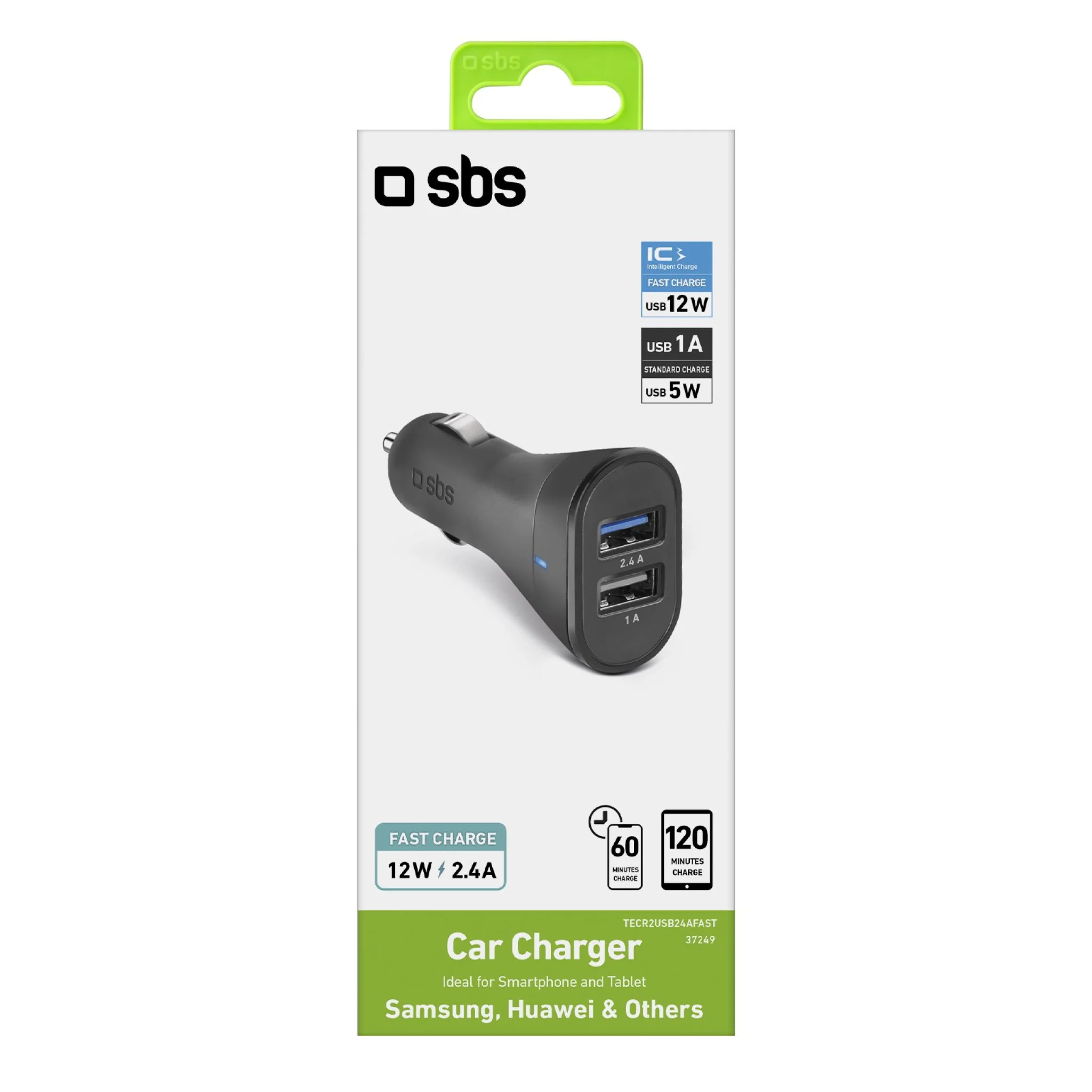 SBS 12W biloplader. Sort