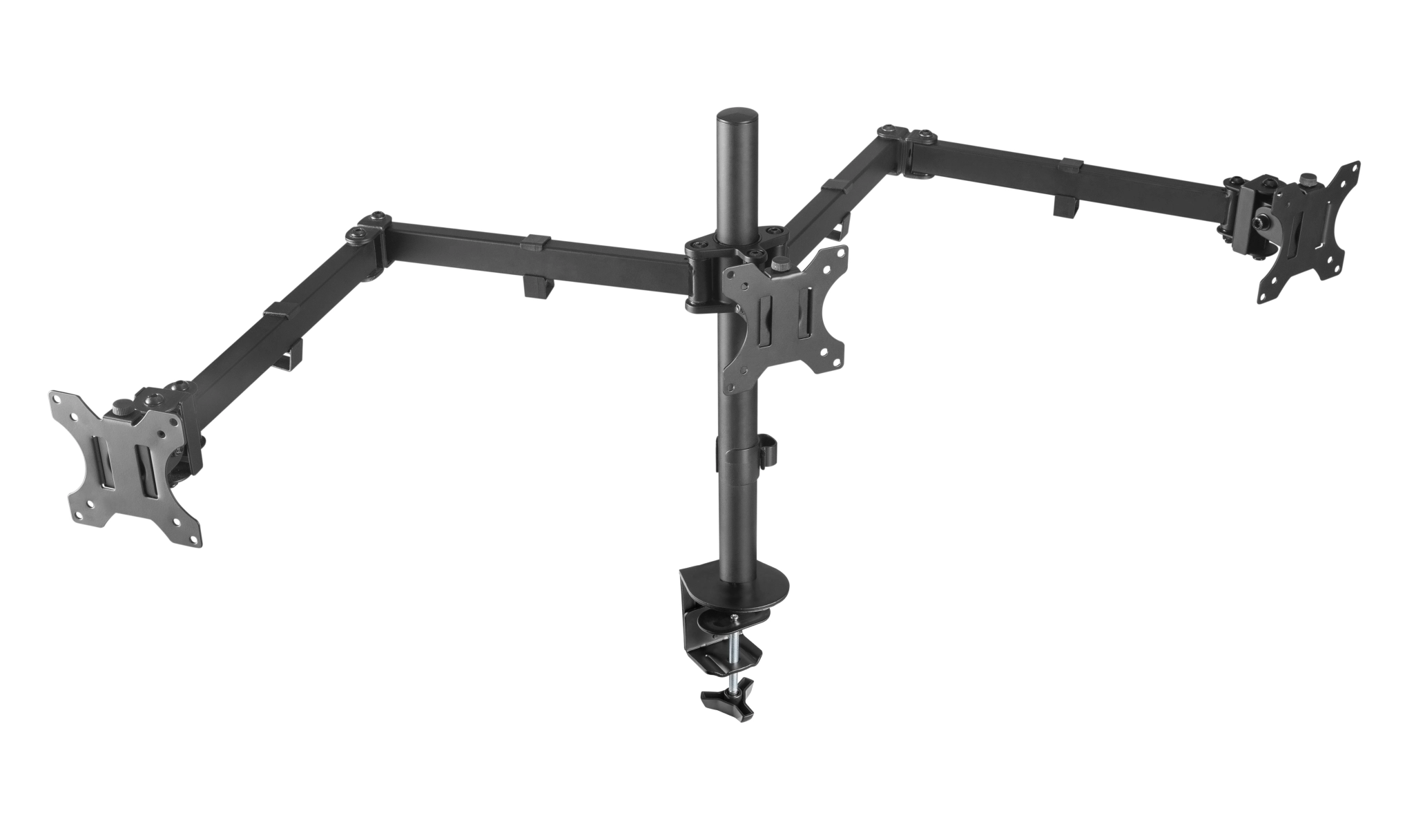 Sinox Office tredobbelt skærm skrivebordsbeslag. Op til 27". Sort Sinox Office tredobbelt skærm skrivebordsbeslag. Op til 27". Sort