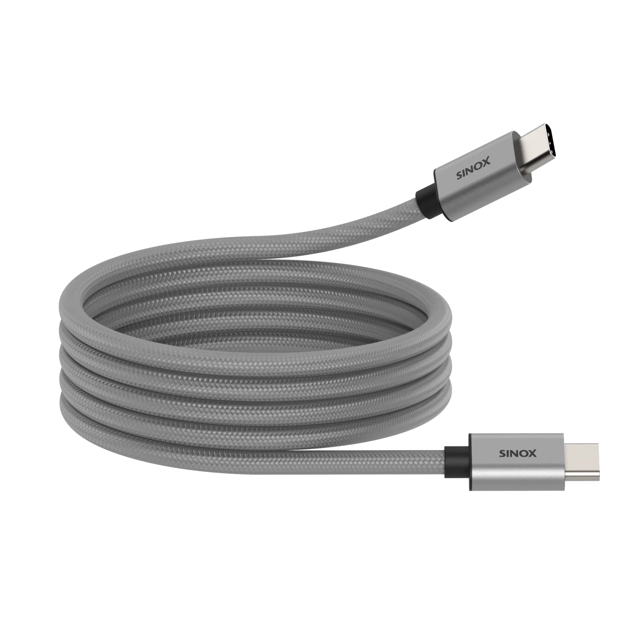 Sinox PRO USB C 2.0 magnetisk kabel. 1m. Grå Sinox PRO USB C 2.0 magnetisk kabel. 1m. Grå