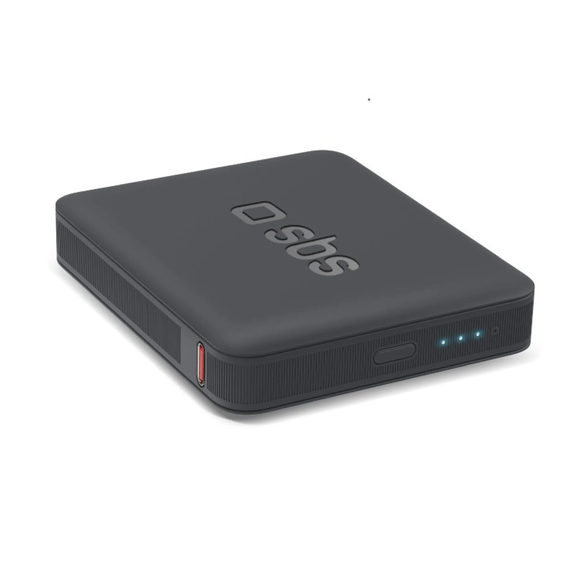 SBS Powerbank med høj densitet på 5000 mAh. Sort