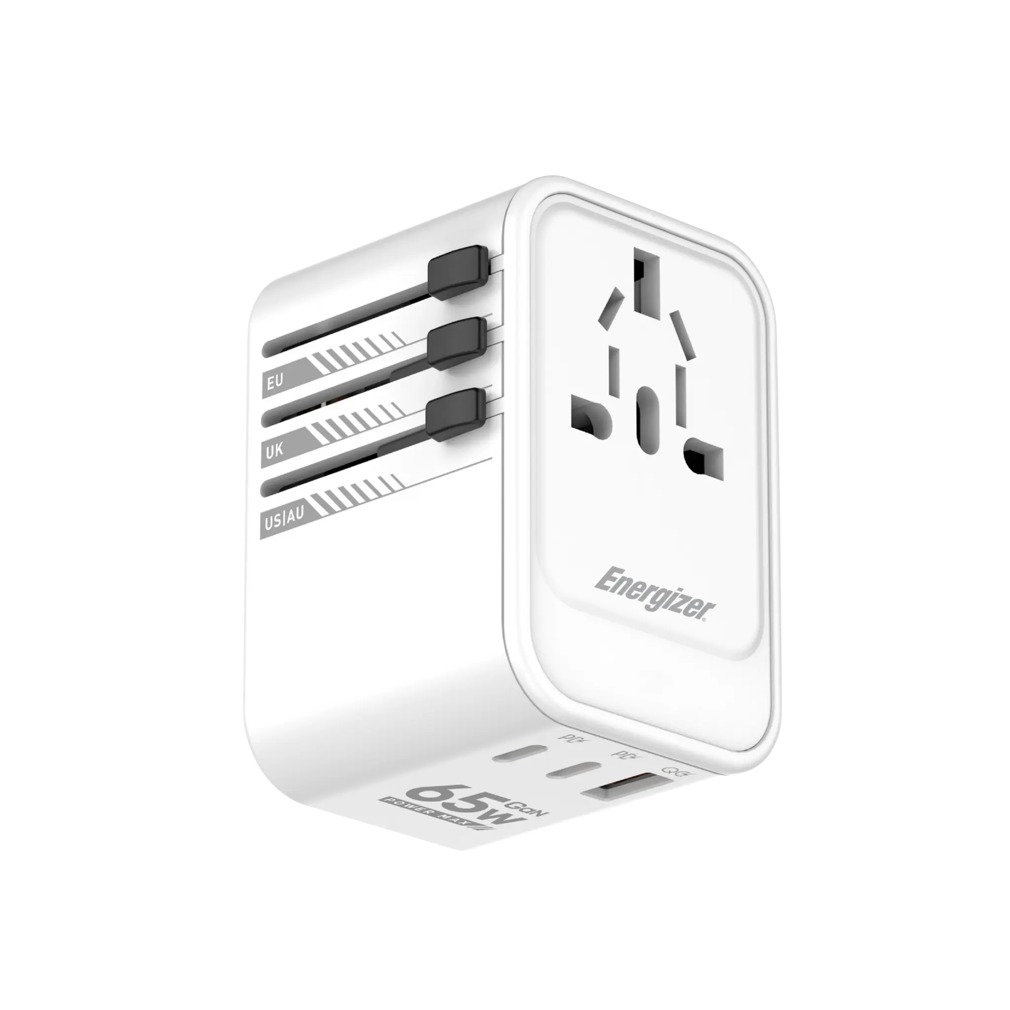 Energizer 65W dobbelt USB-C og USB-A rejseoplader