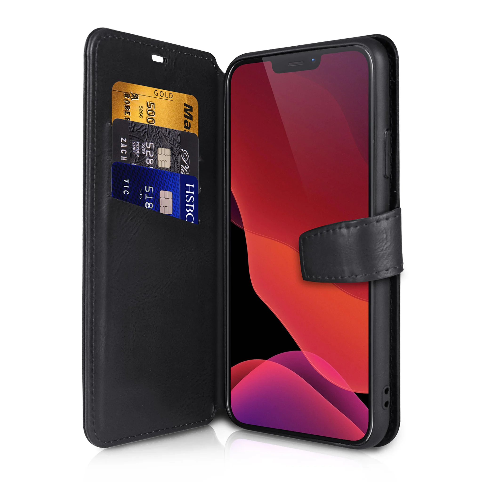 ITSKINS BOOK cover til iPhone 14 Pro Max®. Sort
