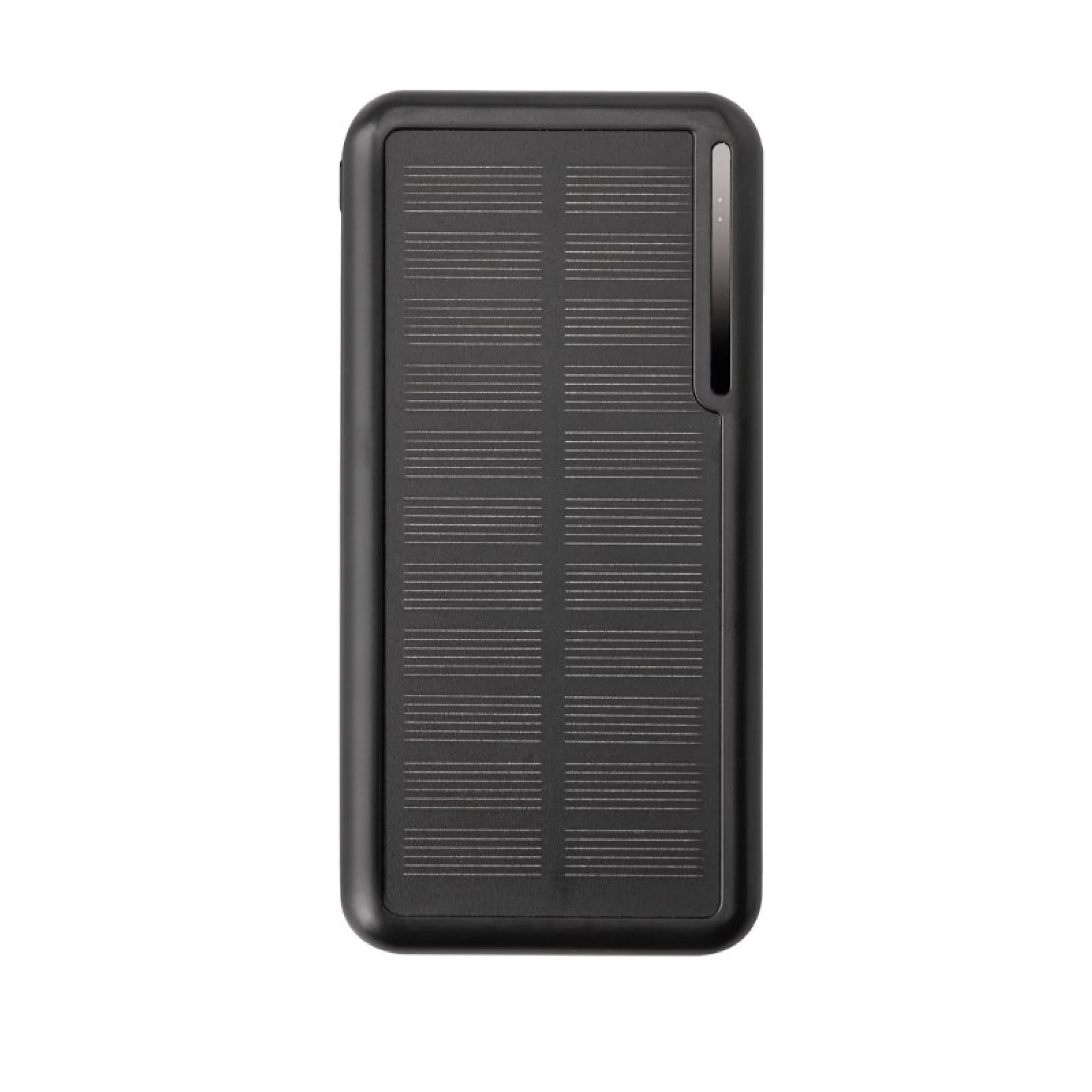 SBS powerbank med solceller. 10.000 mAh. Sort