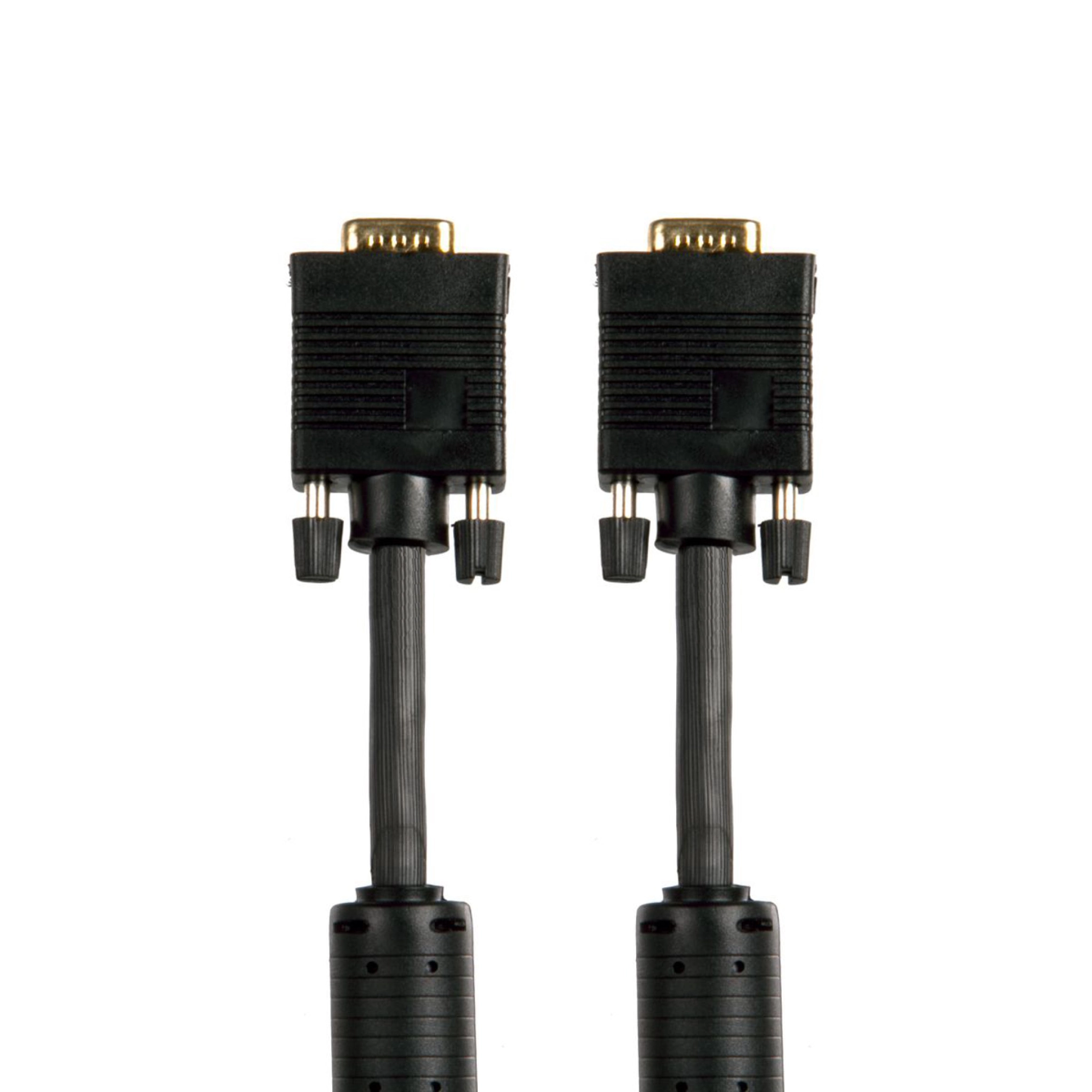 Sinox VGA skærmkabel HD15. 10m. Sort