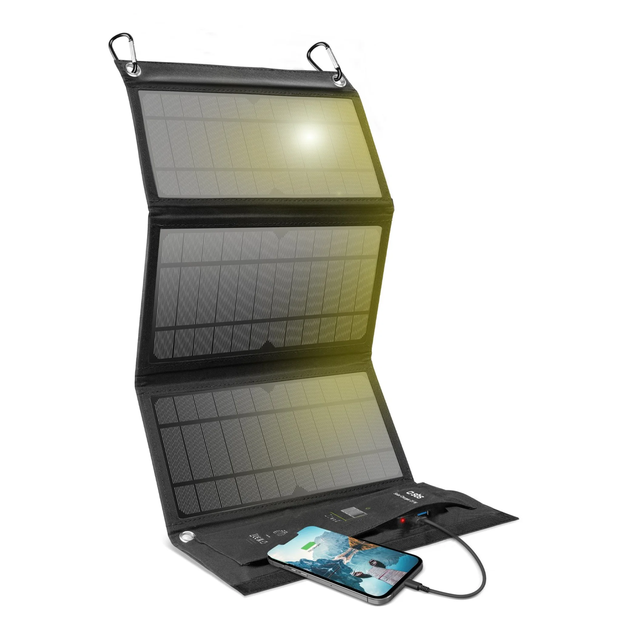 SBS transportabel oplader med solceller. 21W