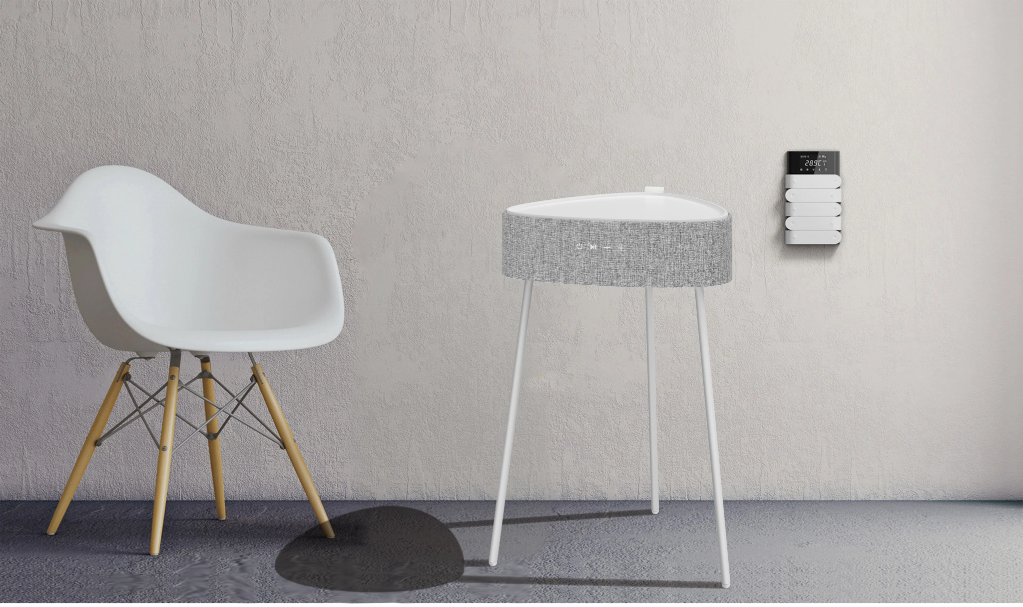 Sinox Bluetooth® højttaler og bord i hvid