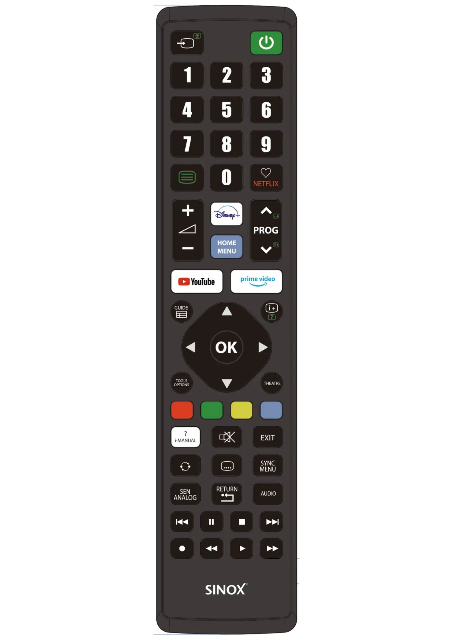 Sinox fjernbetjening til Sony