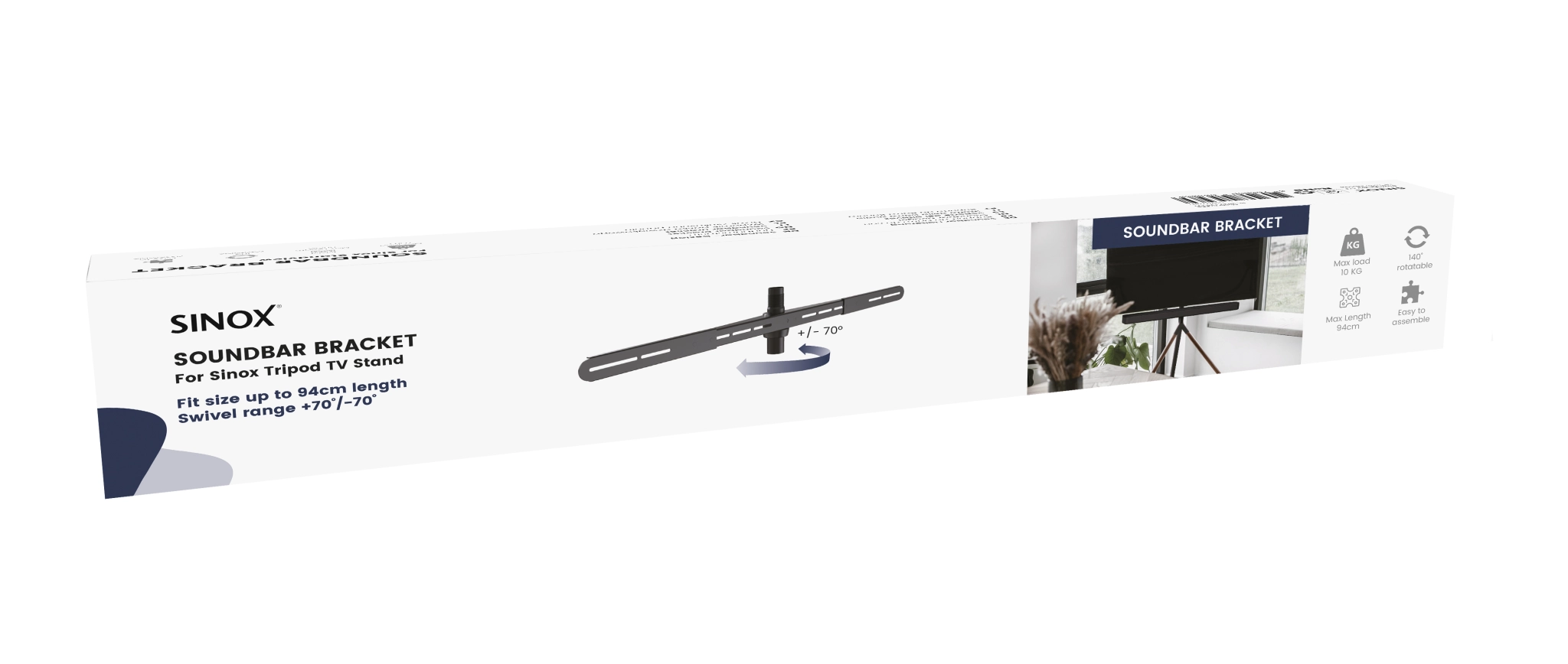 Sinox Soundbar beslag. Sort