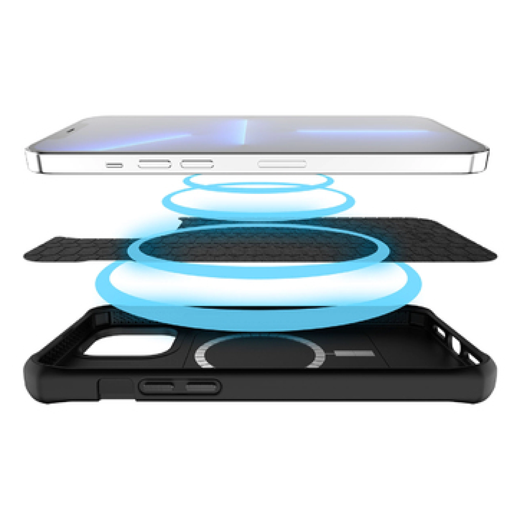 ITSKINS SPECTRUM MAGSAFE SILK cover til iPhone 13 Pro Max / 12 Pro Max®. Sort