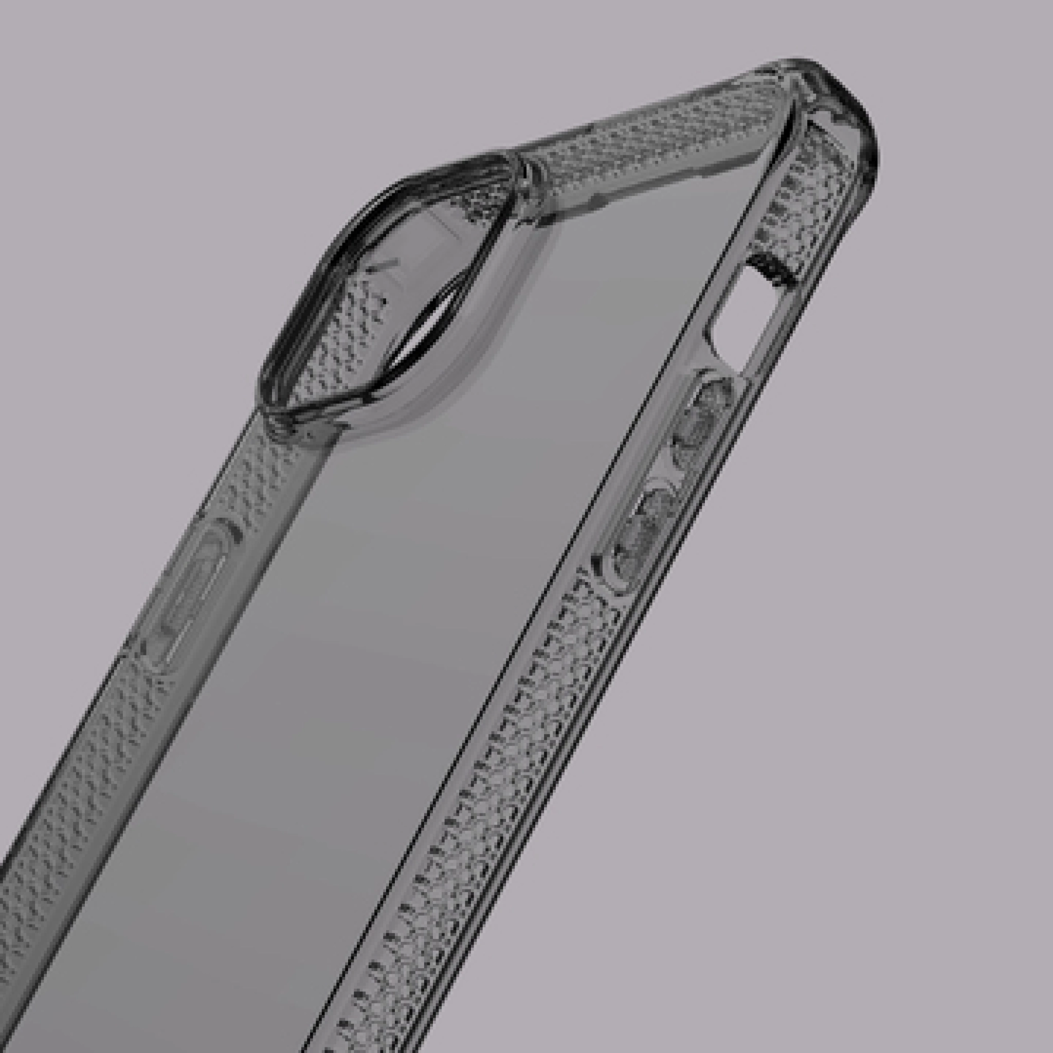 ITSKINS SPECTRUM CLEAR cover til iPhone 15®. Smoke