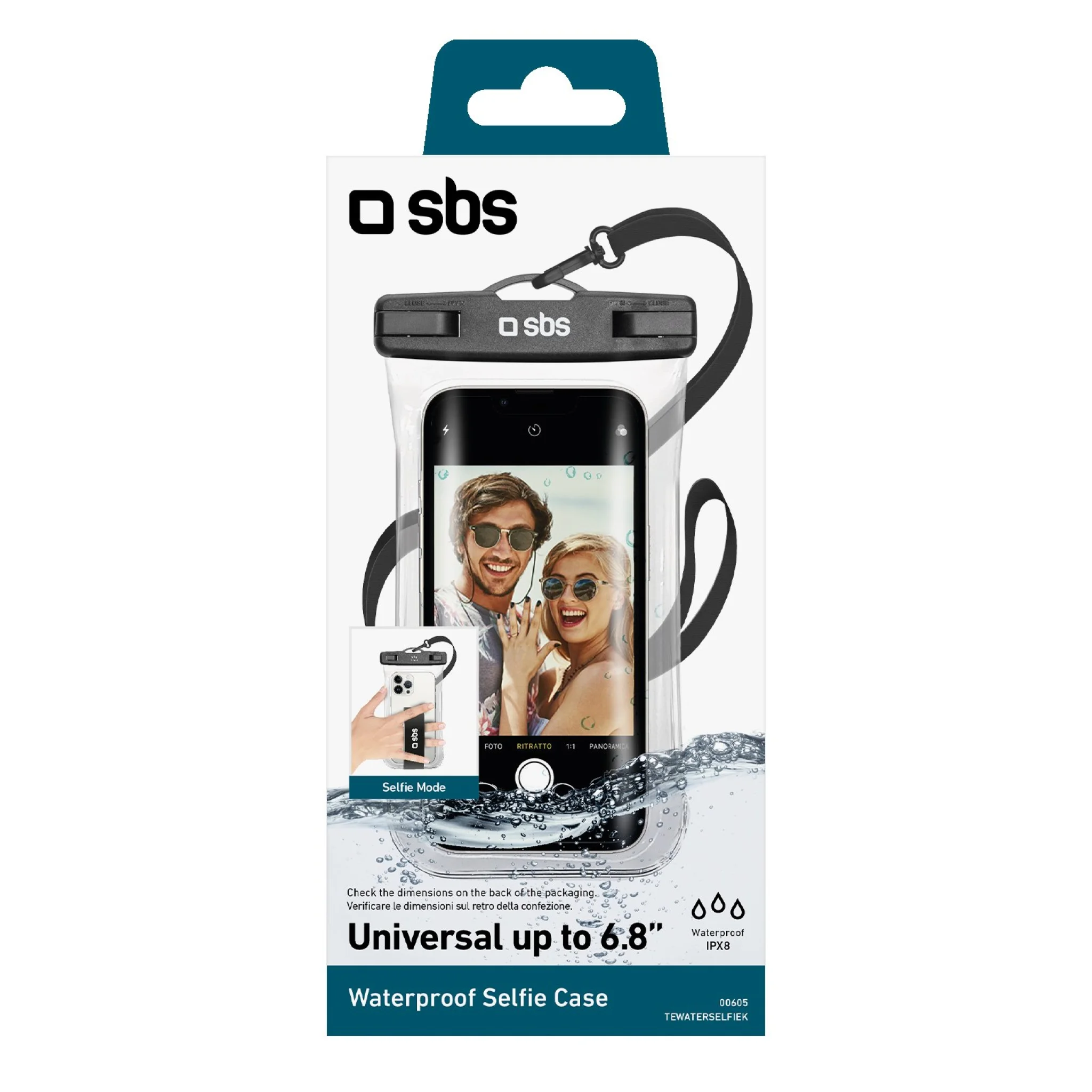 SBS vandtæt etui til smartphones op til 6,8"