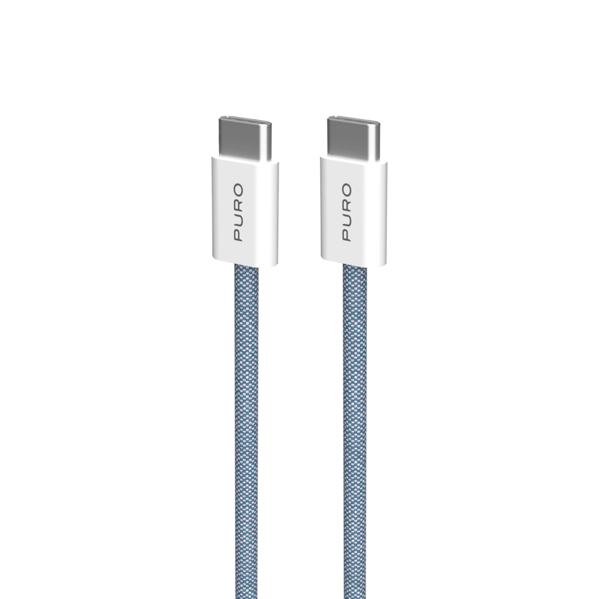 PURO Fabrik 2.0 60W USB-C til USB-C opladnings- og synkroniseringskabel 1,5 m